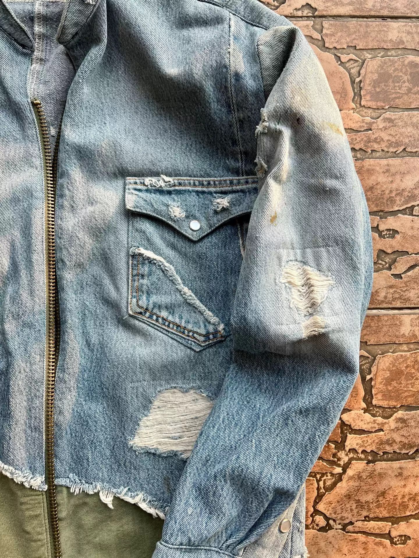 Greg Lauren Greglauren denim stitching jacket Size US S / EU 44-46 / 1 - 4 Thumbnail