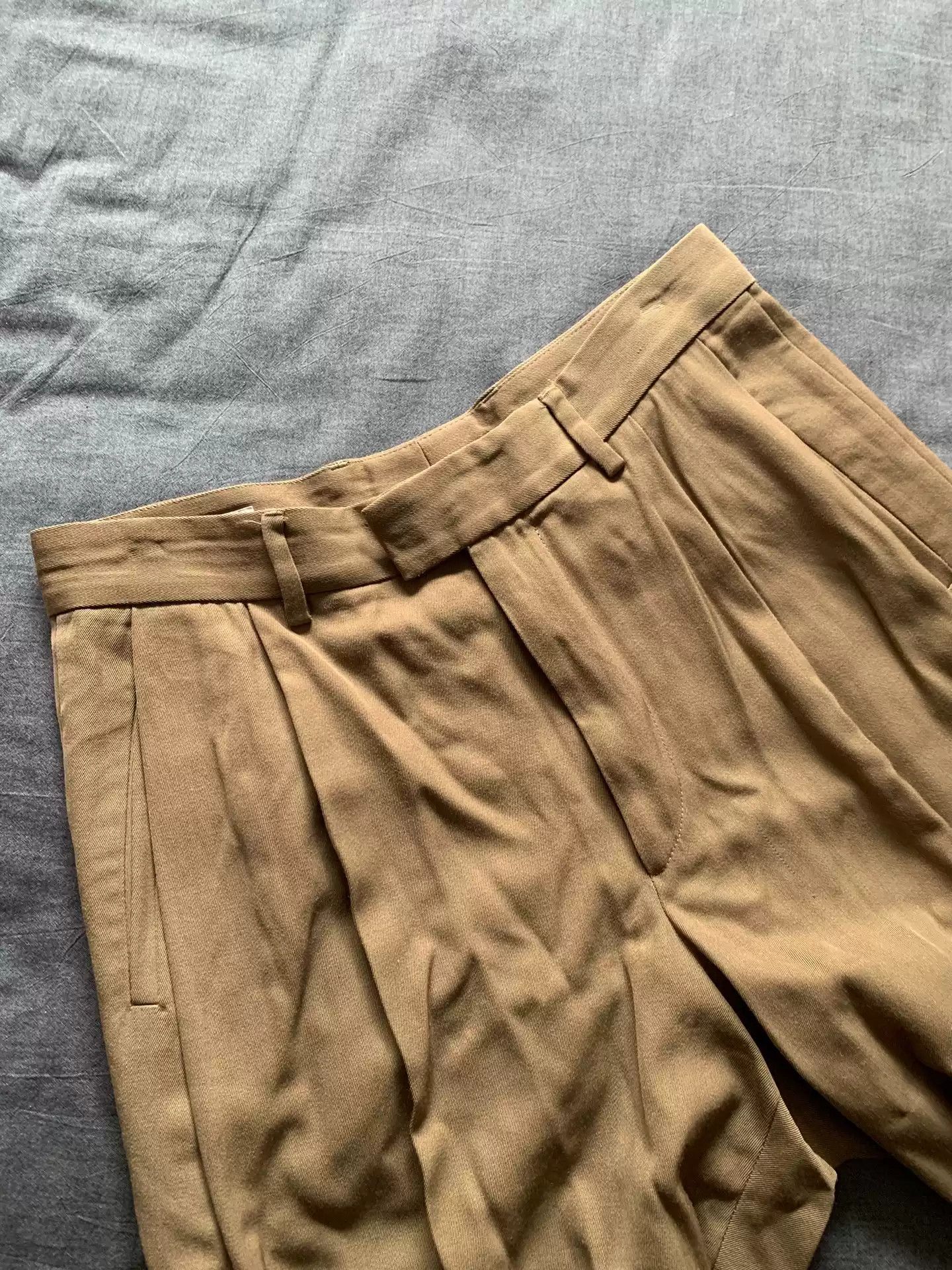 Driesvannoten wool blended pleated trousers