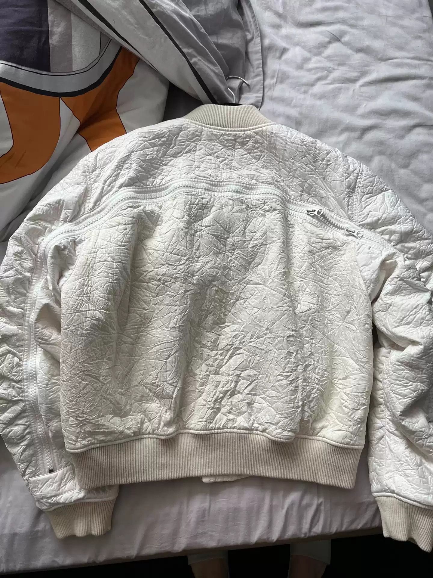 Dries Van Noten Dries van noten dvn white pleated bomber pilot jacket Size US M / EU 48-50 / 2 - 2 Thumbnail
