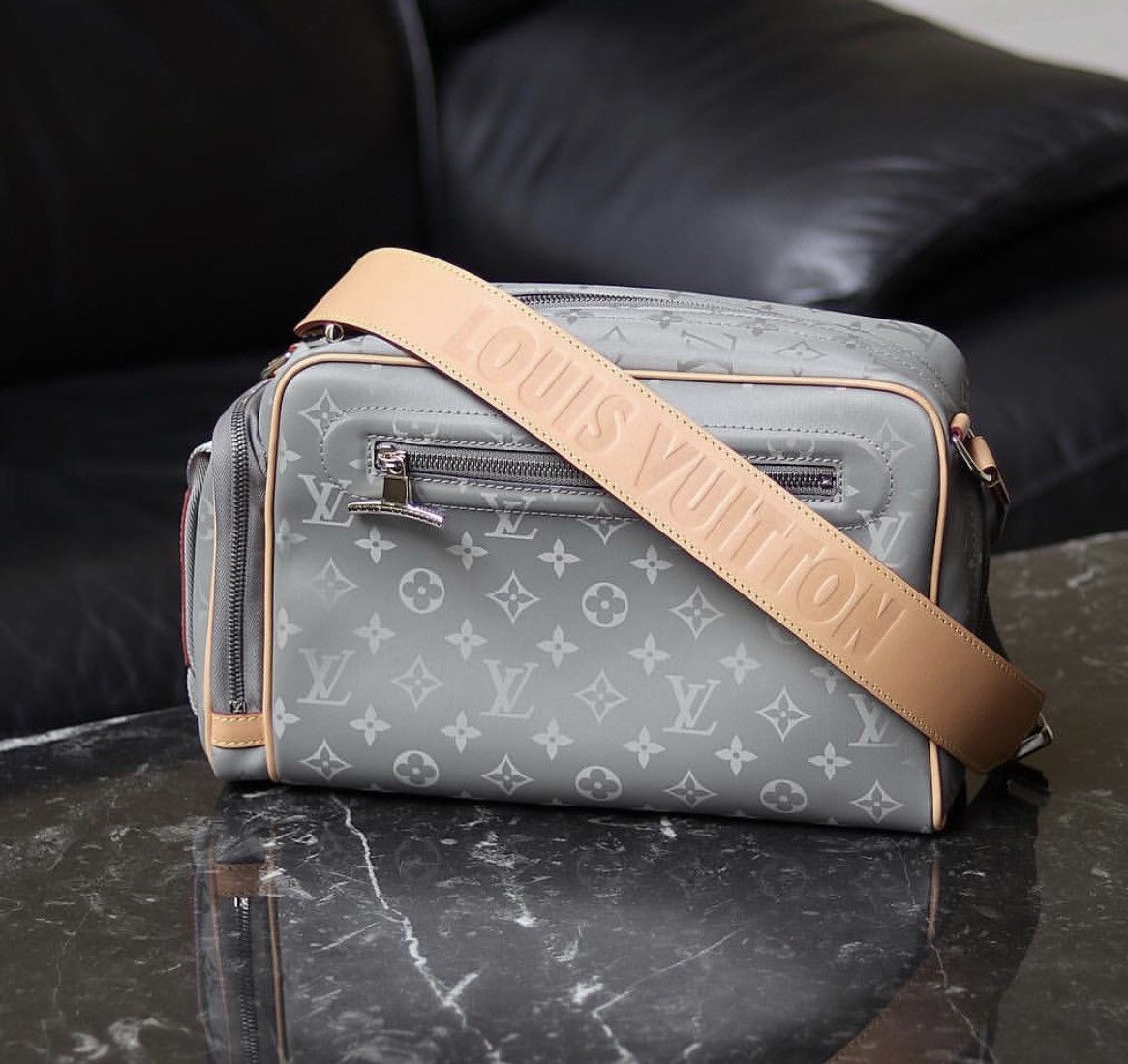 Louis Vuitton Monogram Titanium Keepall 50 Men FW 18 Kim Jones