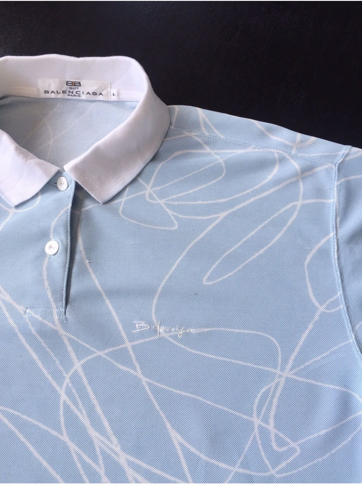 Balenciaga Balenciaga Paris Overprint Shrit Ice Blue 22x25:5 Size US L / EU 52-54 / 3 - 6 Thumbnail