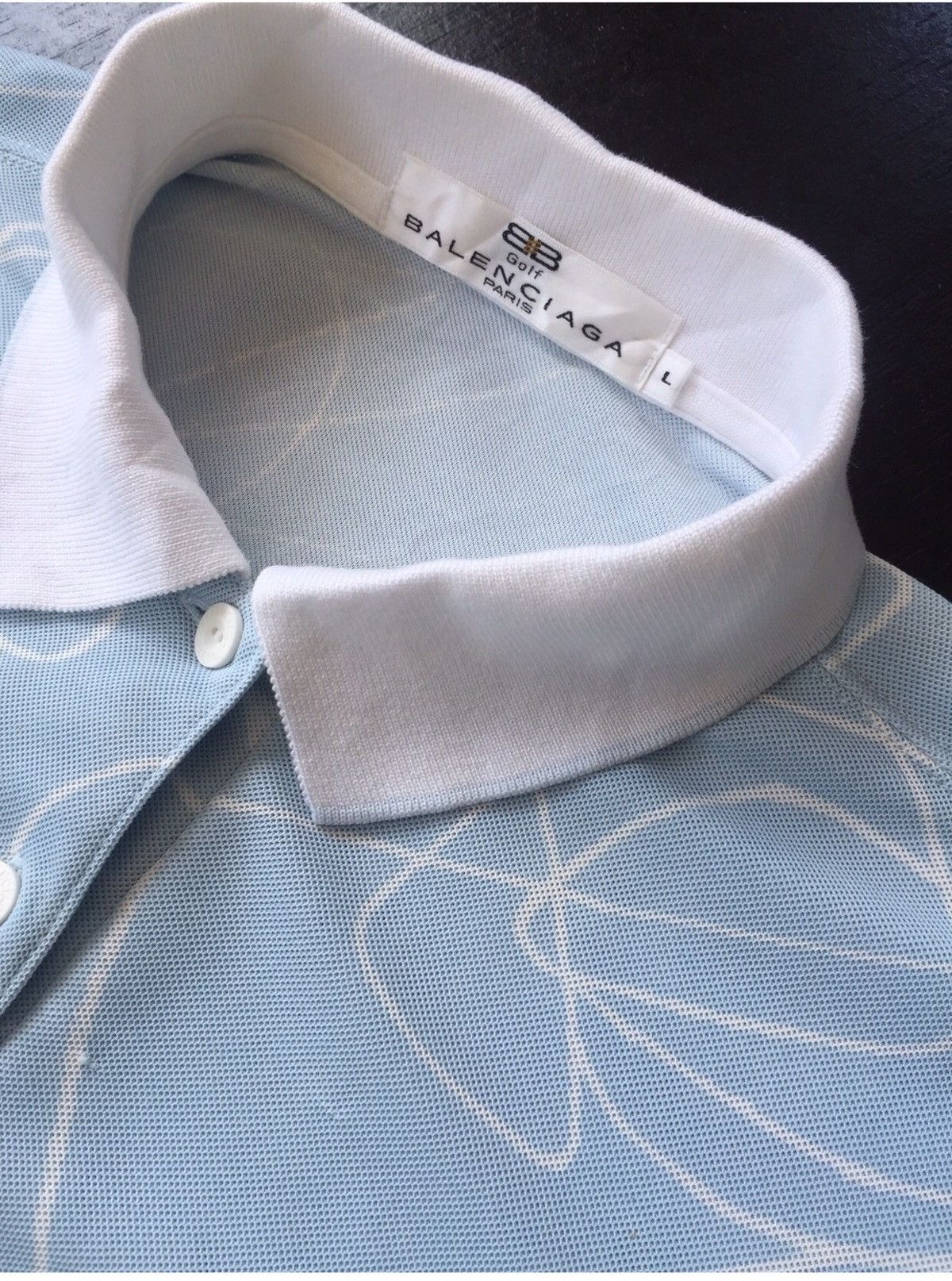 Balenciaga Balenciaga Paris Overprint Shrit Ice Blue 22x25:5 Size US L / EU 52-54 / 3 - 7 Thumbnail