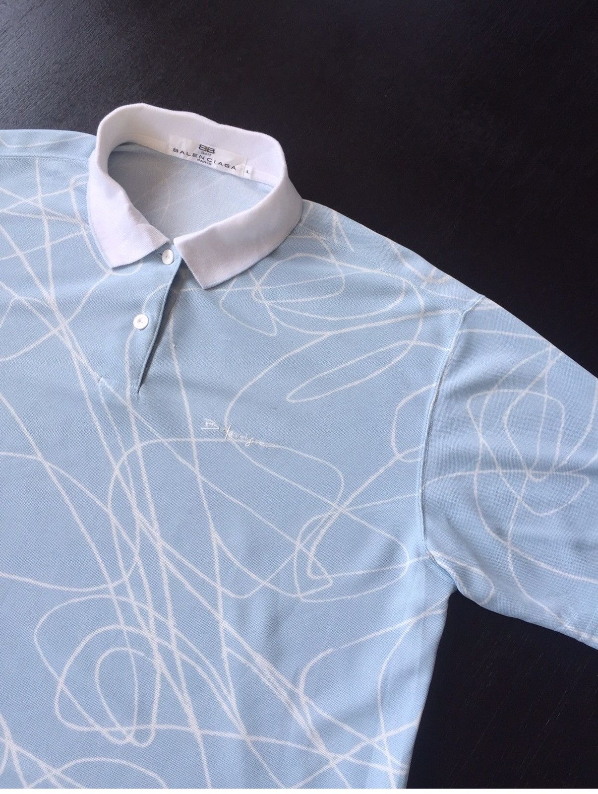 Balenciaga Balenciaga Paris Overprint Shrit Ice Blue 22x25:5 Size US L / EU 52-54 / 3 - 2 Thumbnail