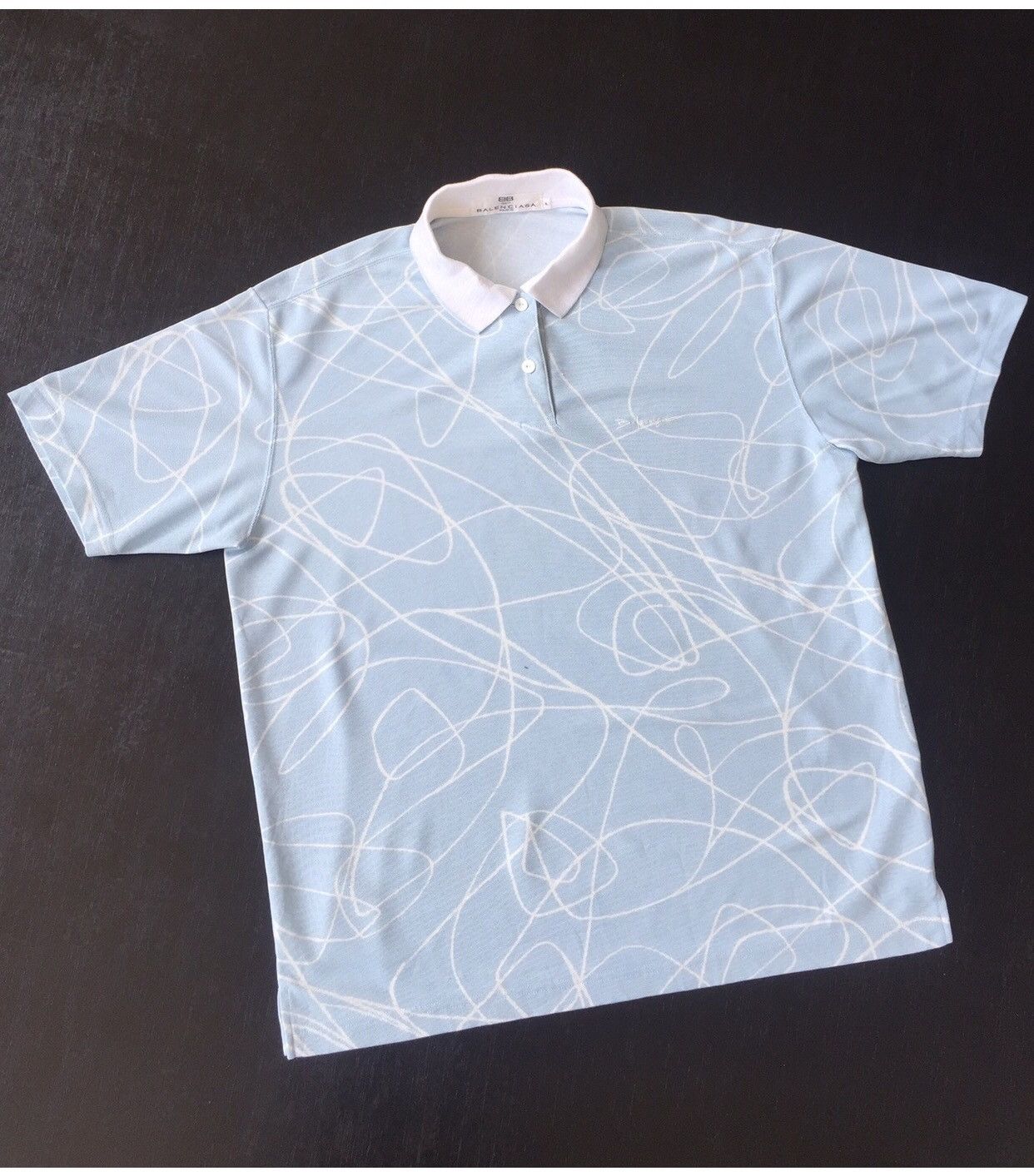 Balenciaga Balenciaga Paris Overprint Shrit Ice Blue 22x25:5 Size US L / EU 52-54 / 3 - 1 Thumbnail