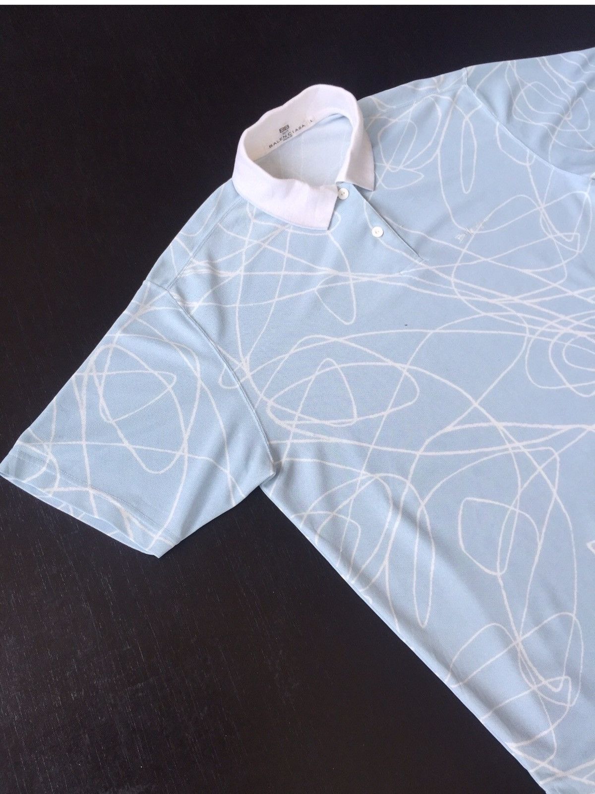 Balenciaga Balenciaga Paris Overprint Shrit Ice Blue 22x25:5 Size US L / EU 52-54 / 3 - 4 Thumbnail