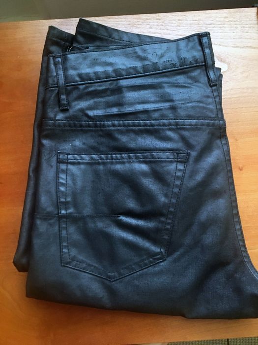 Dior AW03 Luster Black Waxed Jeans MIJ Hedi Slimane | Grailed