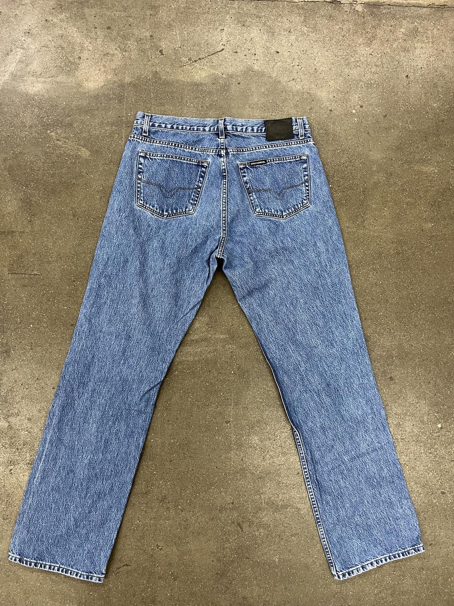 Harley Davidson × Vintage Vintage 1990's Harley Davidson Straight Leg Jeans Size US 36 / EU 52 - 4 Thumbnail