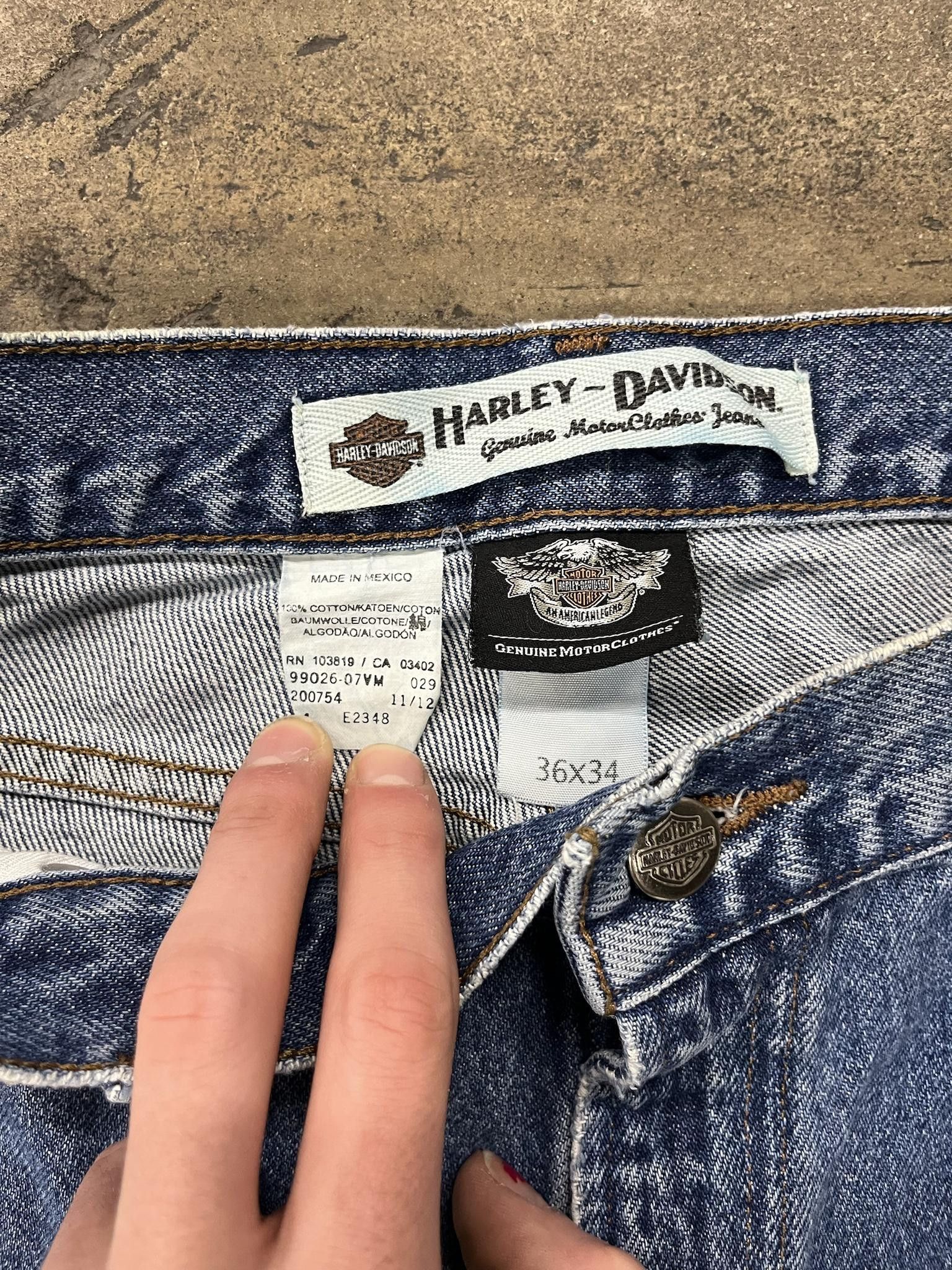 Harley Davidson × Vintage Vintage 1990's Harley Davidson Straight Leg Jeans Size US 36 / EU 52 - 3 Thumbnail