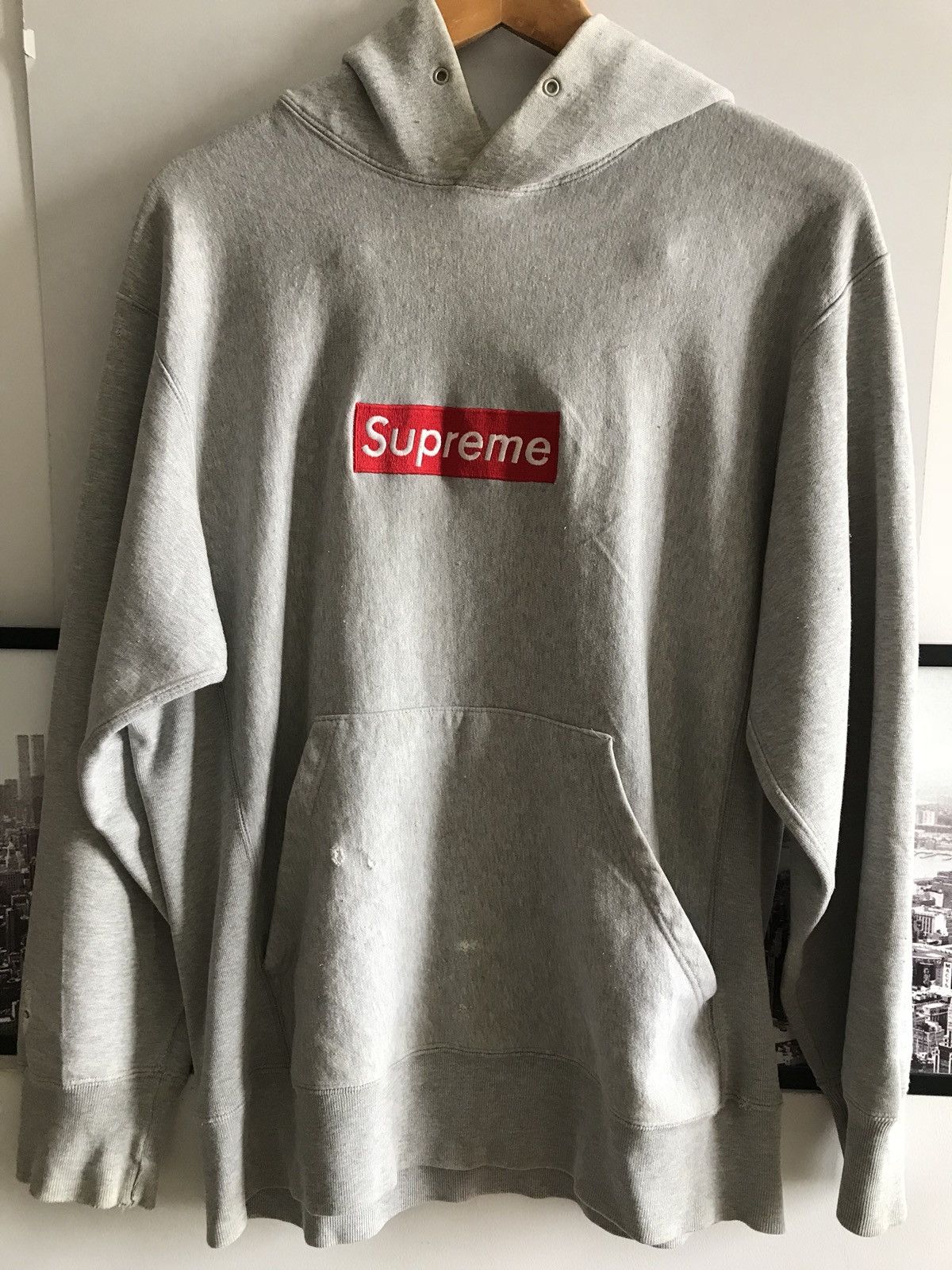 Supreme 90s SUPREME GREY BOGO HOODIE AUTH! | Grailed