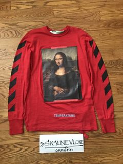 OFF-WHITE Mona Lisa Temperature Hoodie Red for Women