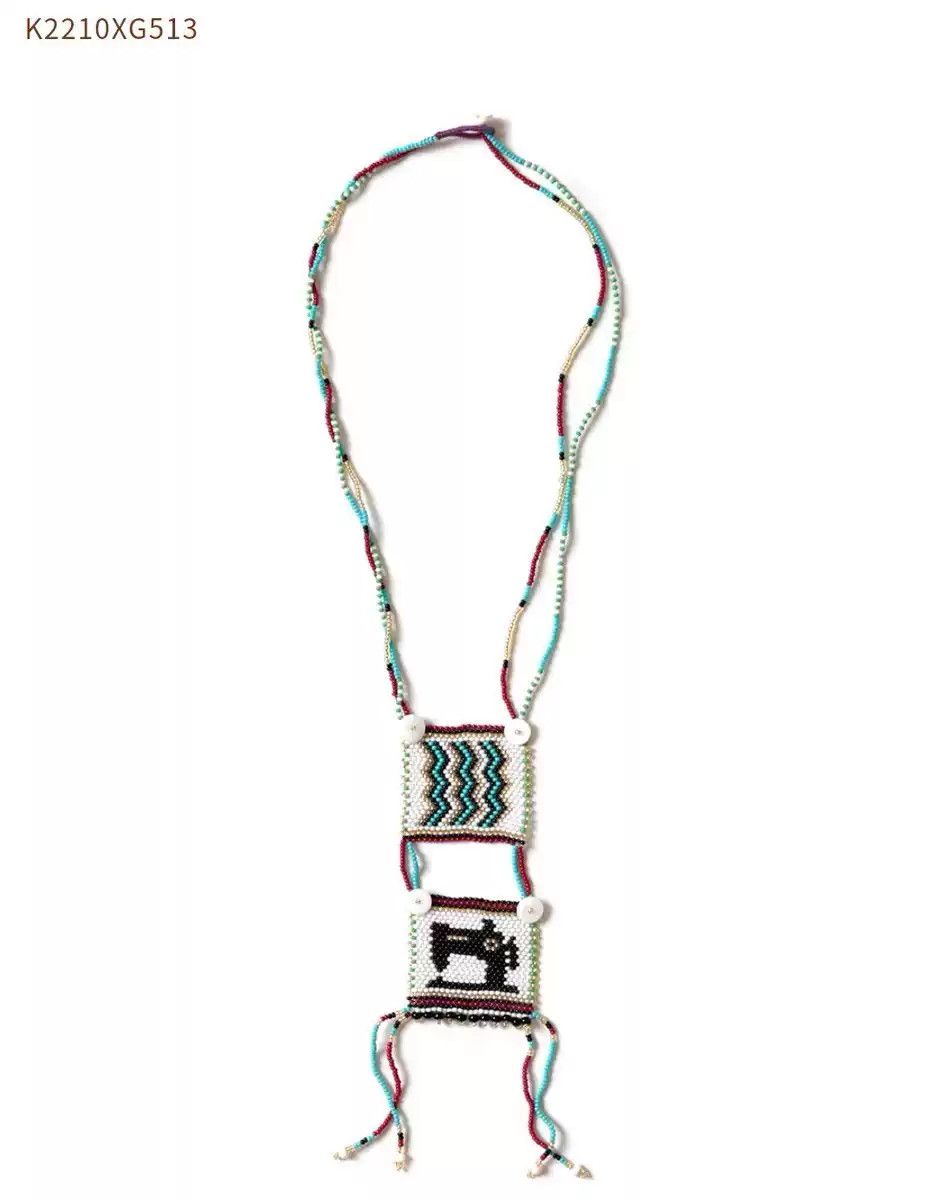 Kapital Kapital double-layer sewing machine beaded necklace Size ONE SIZE - 2 Thumbnail