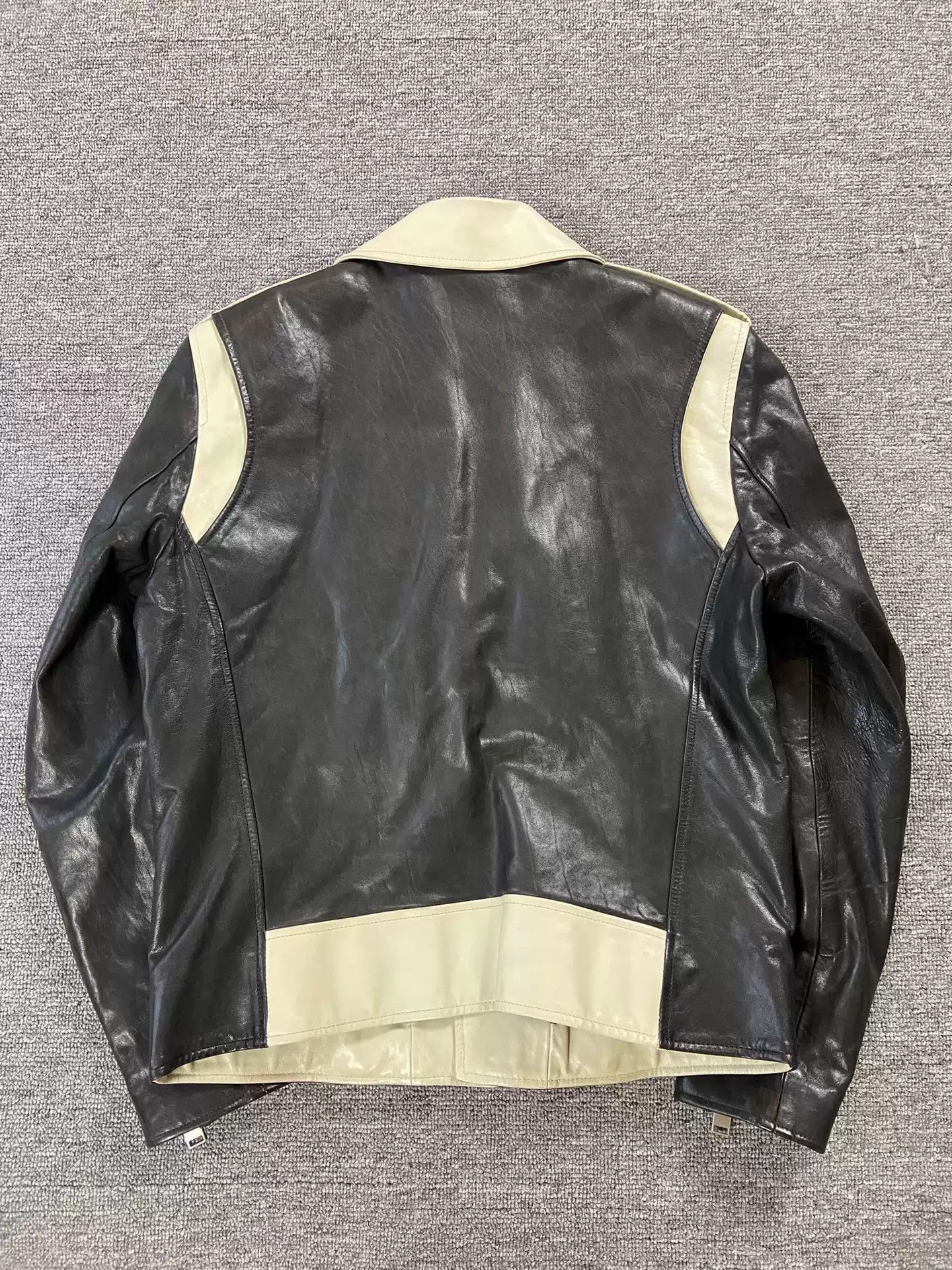 Saint Laurent Paris Saint Laurent slp14fw black and white motorcycle leather Size US L / EU 52-54 / 3 - 2 Thumbnail