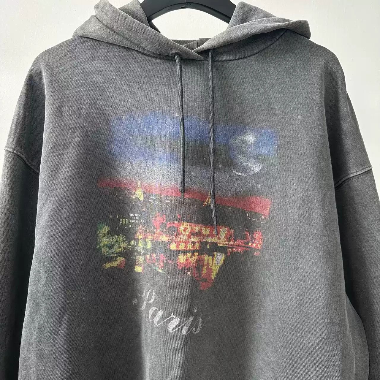 Balenciaga Balenciaga FW17 PARIS Night View Printed Hoodie Size US S / EU 44-46 / 1 - 3 Thumbnail