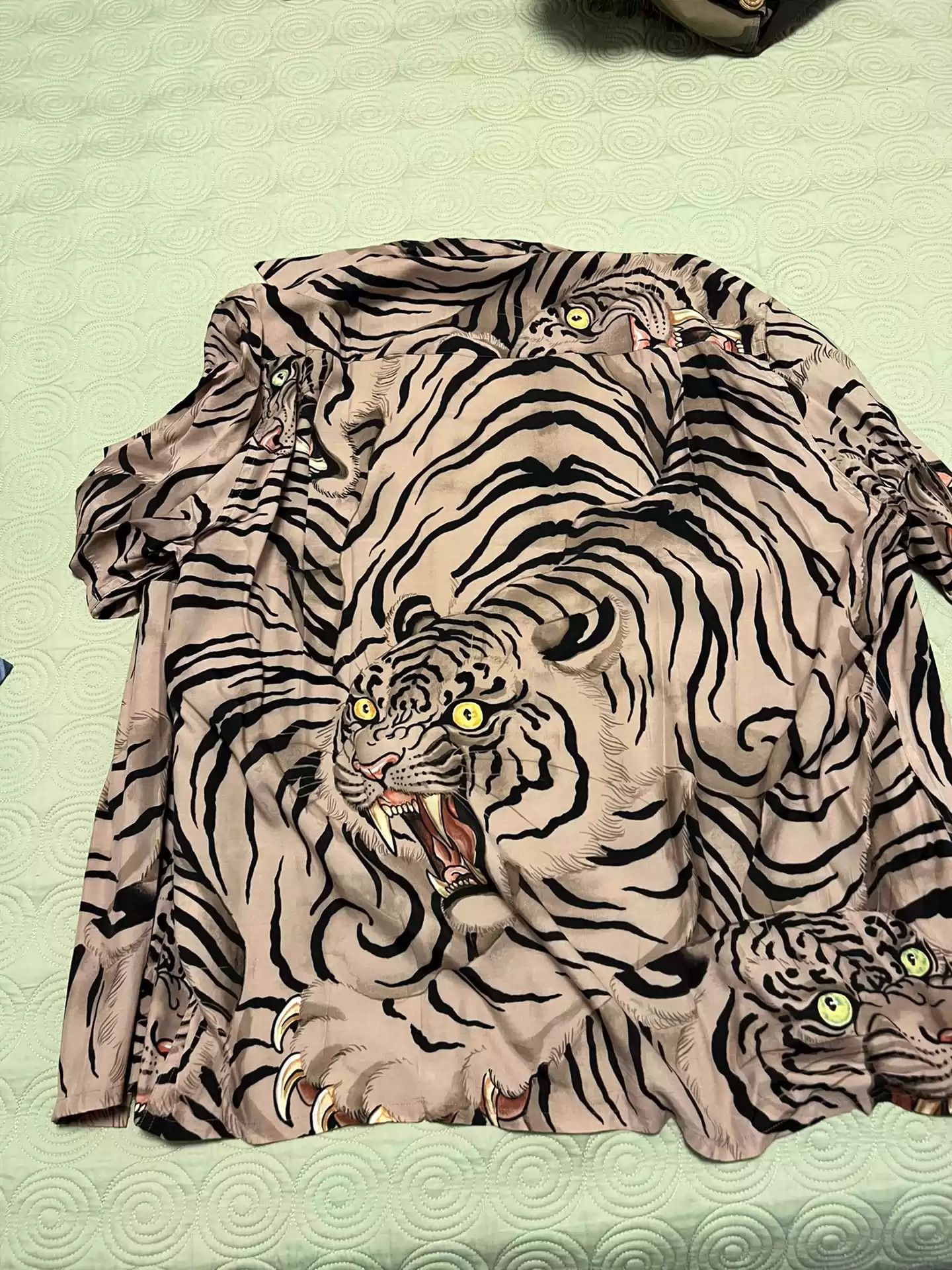 WACKO MARIA TIM LEHI 虎柄 L半袖 T シャツL454 Wacko Maria Tim Lehi X Wacko Maria 21Ss Tiger Hawaiian Shirt