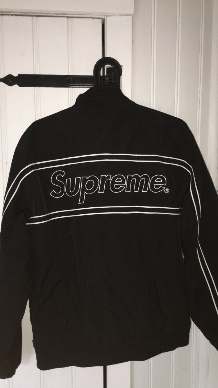 Supreme SUPREME PIPING TRACK JACKET BLACK | Grailed