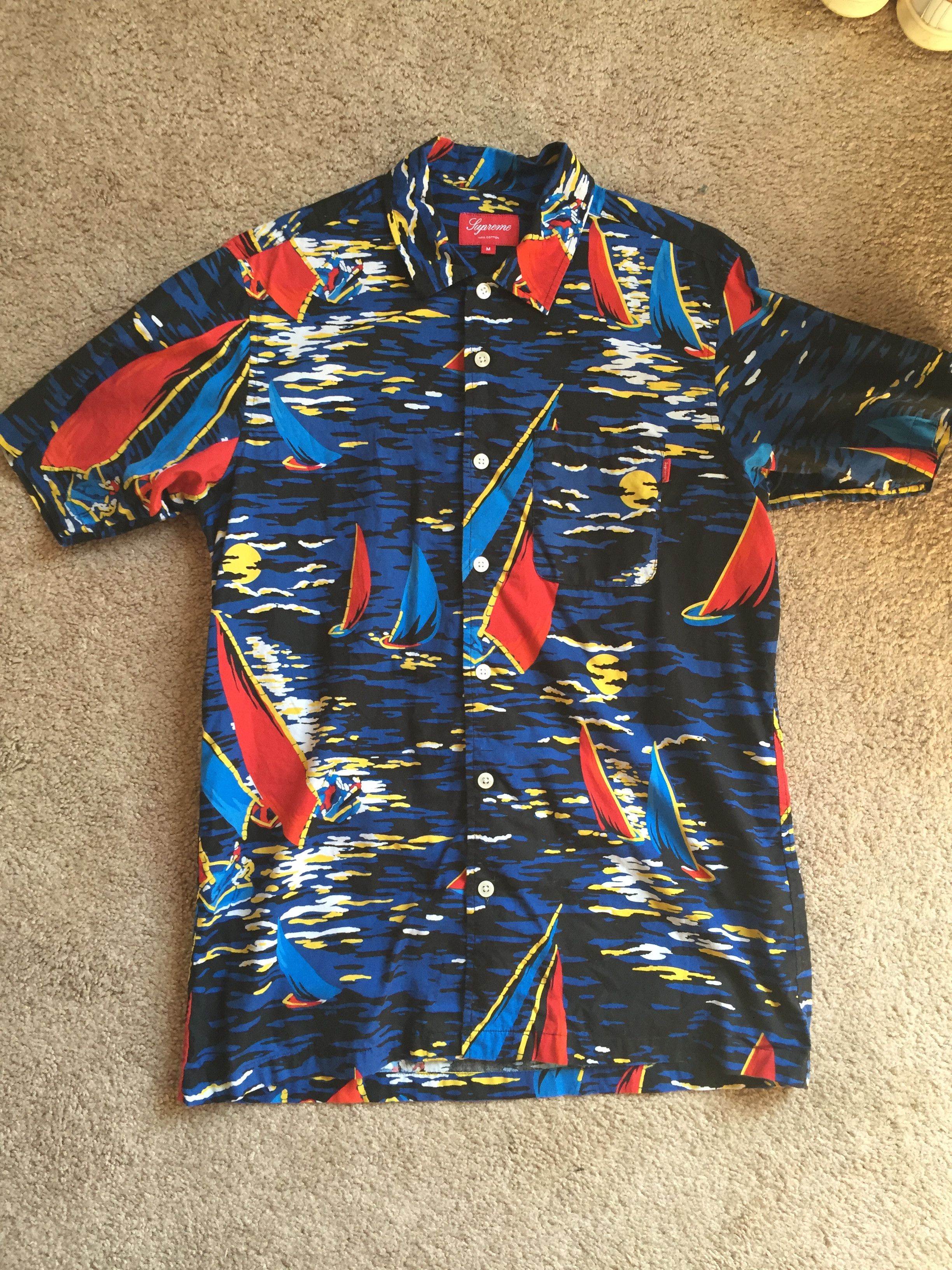 Supreme Hawaiian Shirt Blue Grailed