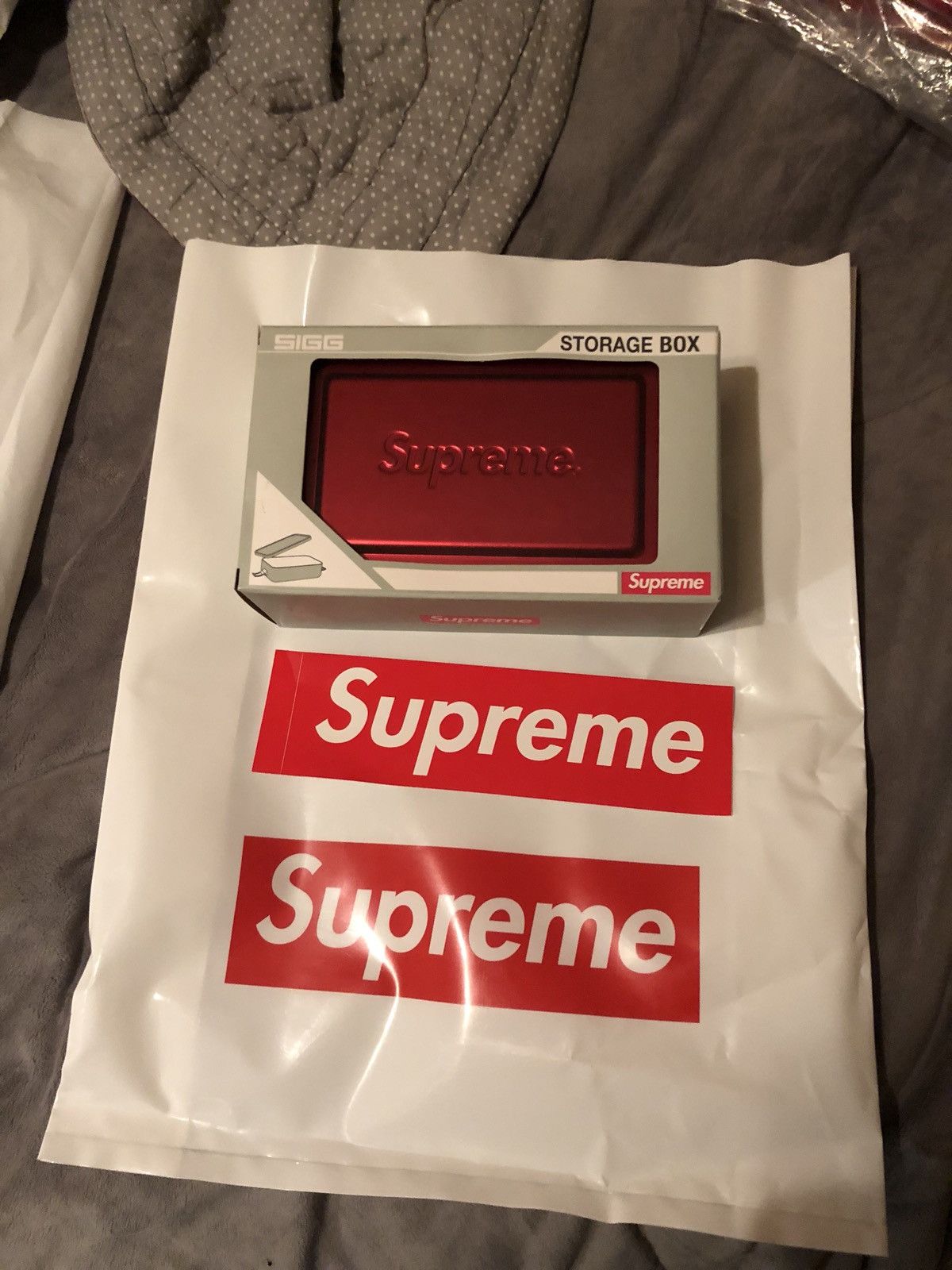 その他 Supreme SIGG STORAGE BOX Brand New Supreme New York SIGG large Metal Storage Box SS18