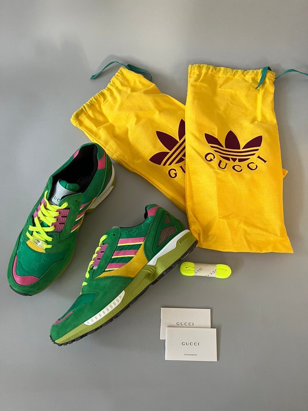 Adidas × Gucci x Adidas ZX8000 Monogram Sneakers in green