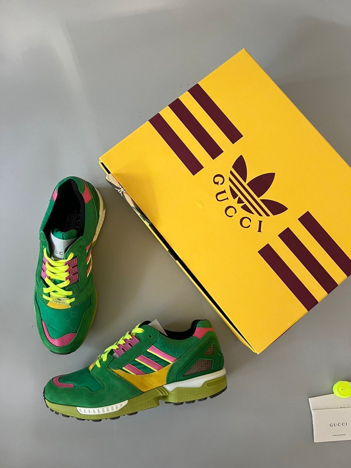 adidas gazelle silver green womens Gucci X Adidas Pink & Green Gazelle Sneakers Size 6 Women's Men 5 – Joyce's  Closet main image 1
