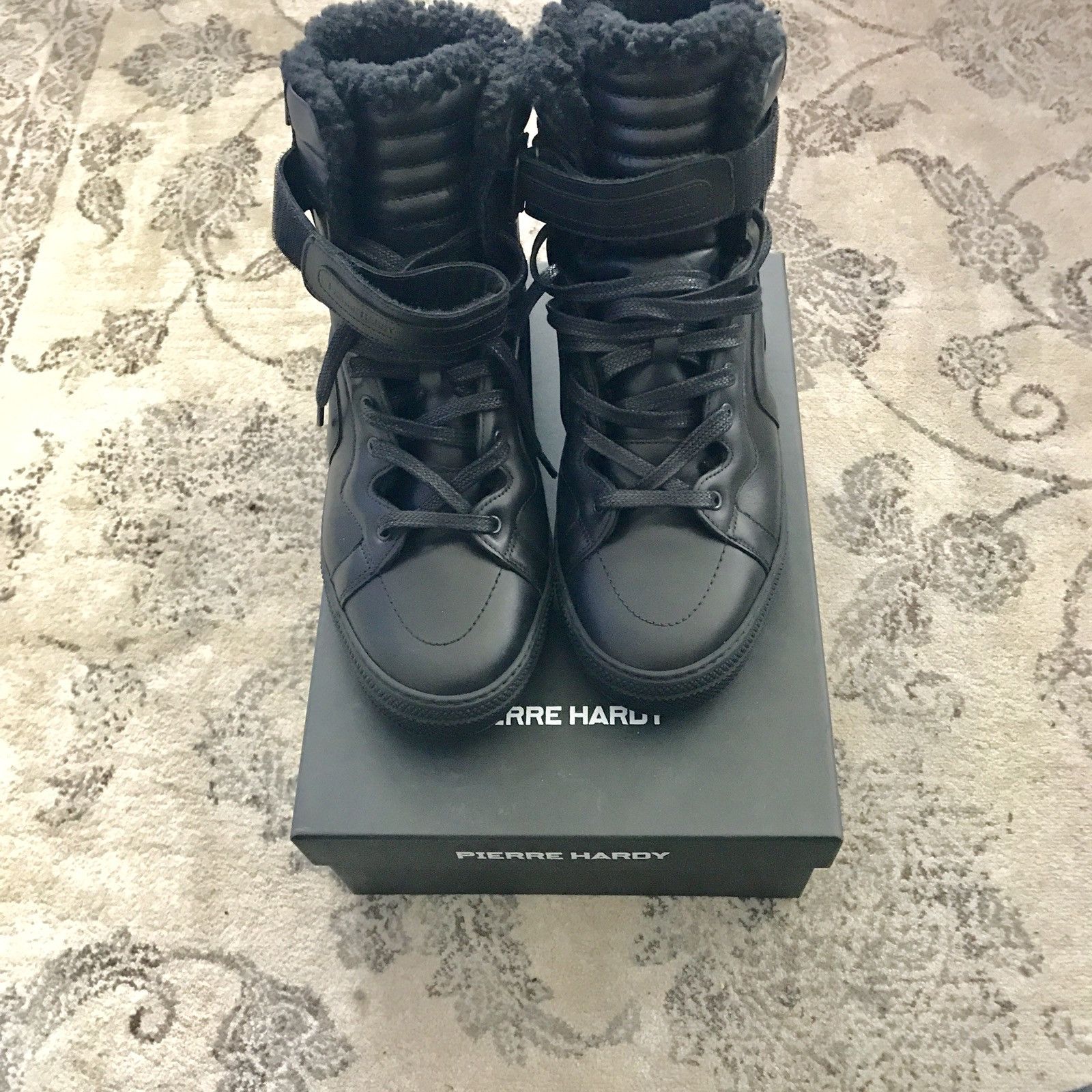Shearling Fur Lined Leather Sneakers