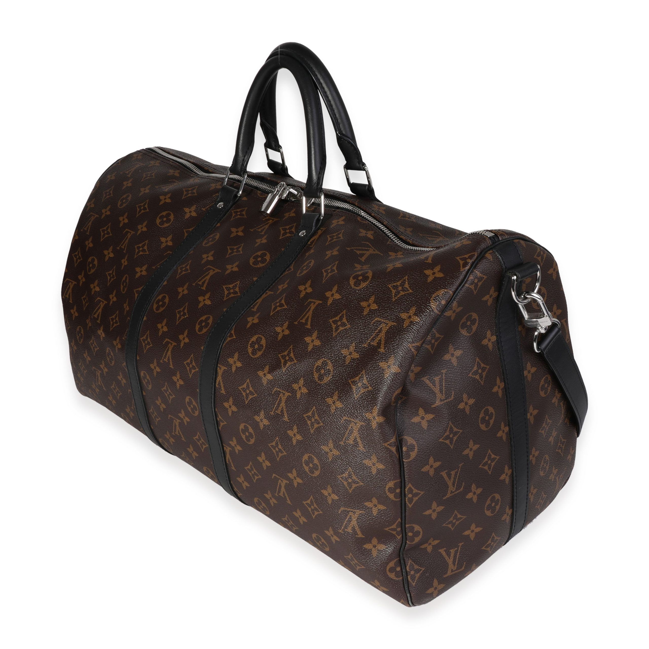Louis Vuitton Monogram Macassar Keepall Bandoulière 55