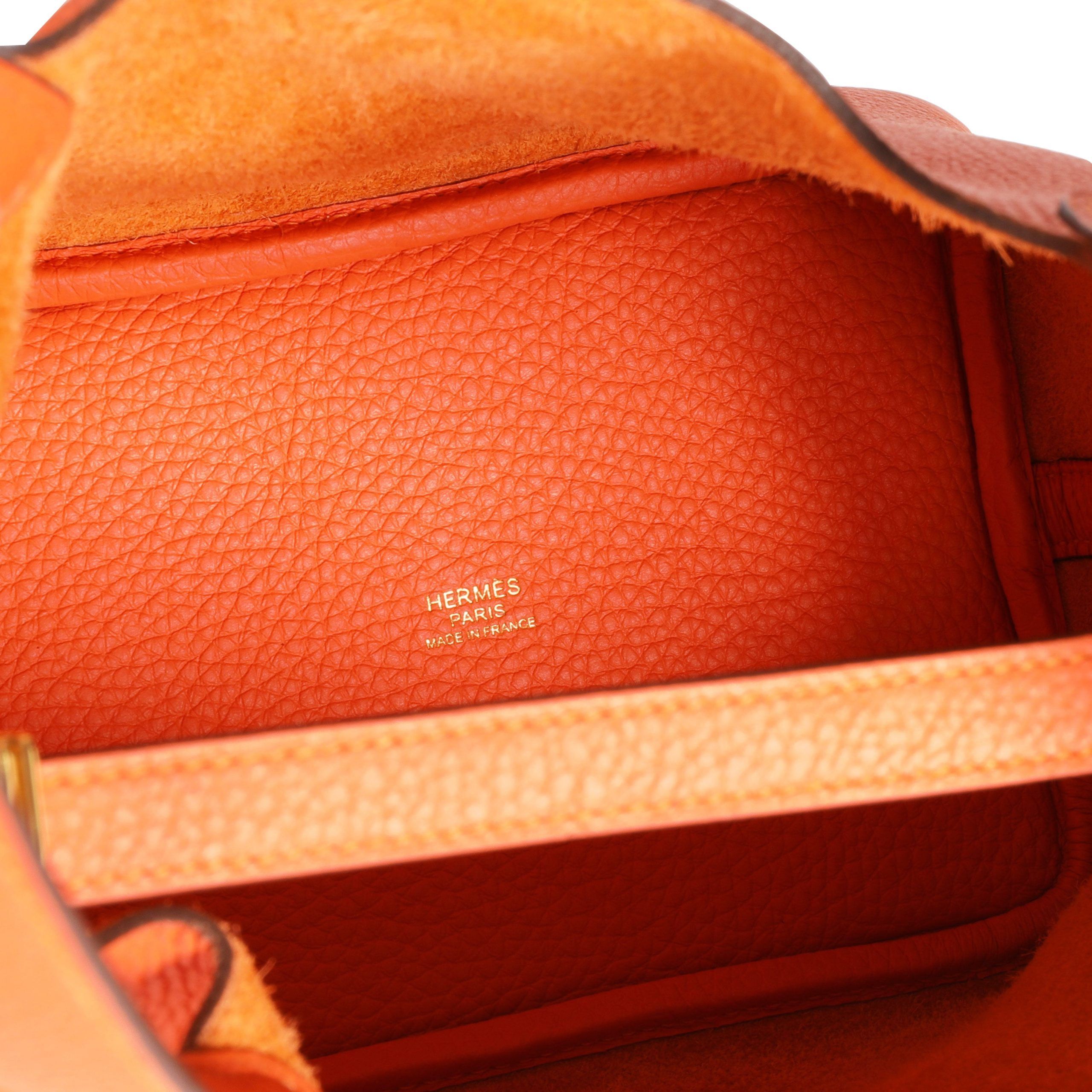 NIB Hermès Feu Clémence Leather Picotin 18 Lock GHW