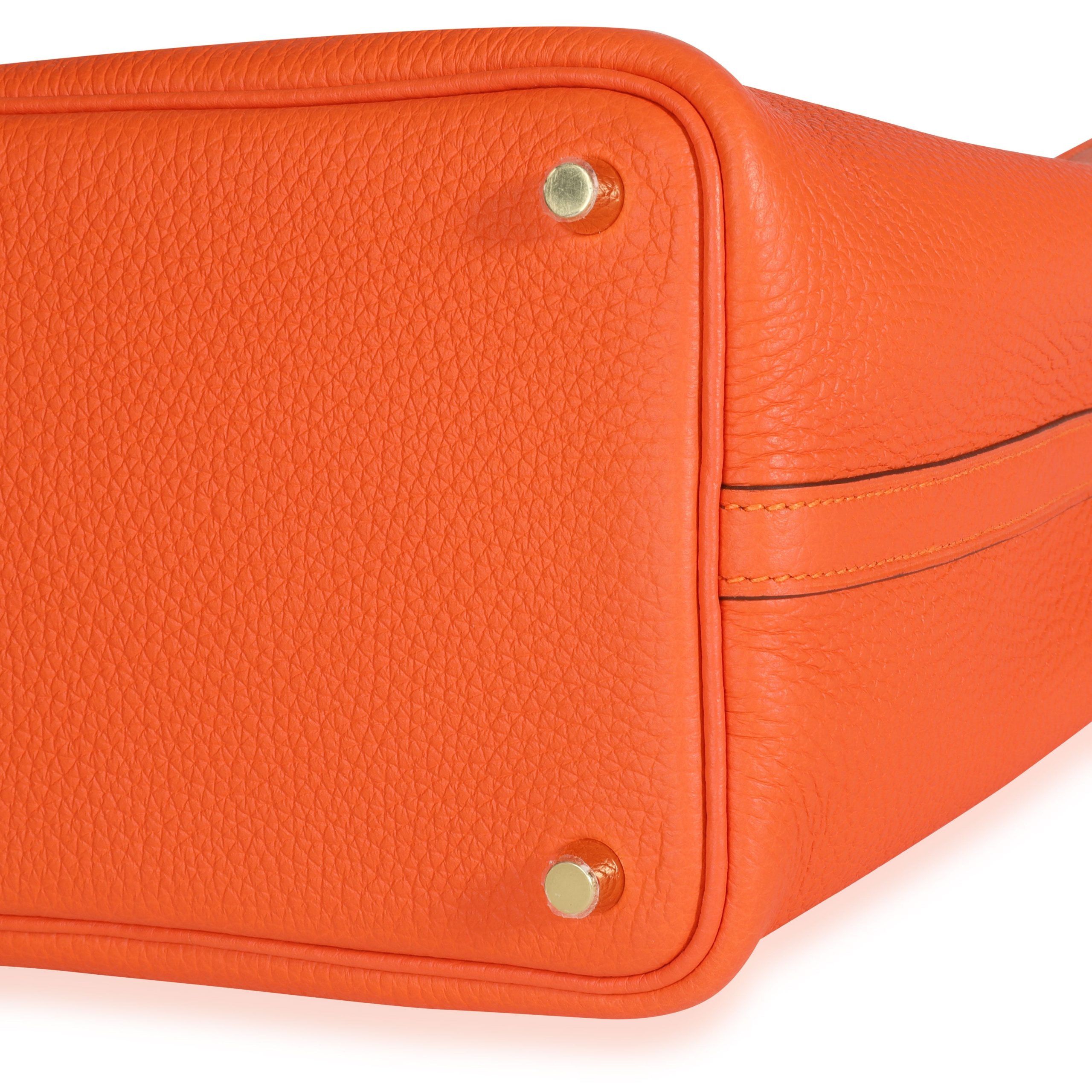 NIB Hermès Feu Clémence Leather Picotin 18 Lock GHW