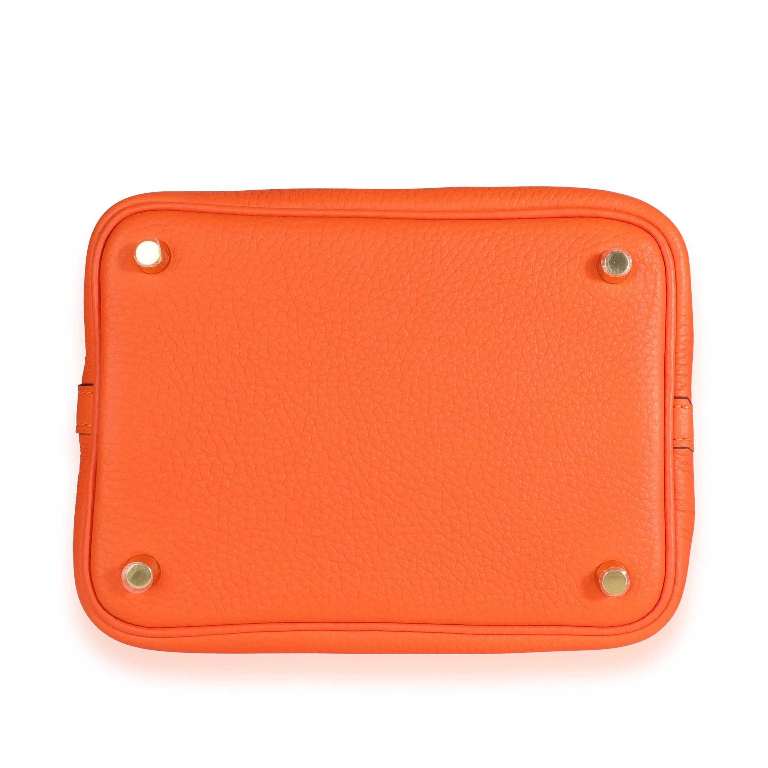 NIB Hermès Feu Clémence Leather Picotin 18 Lock GHW