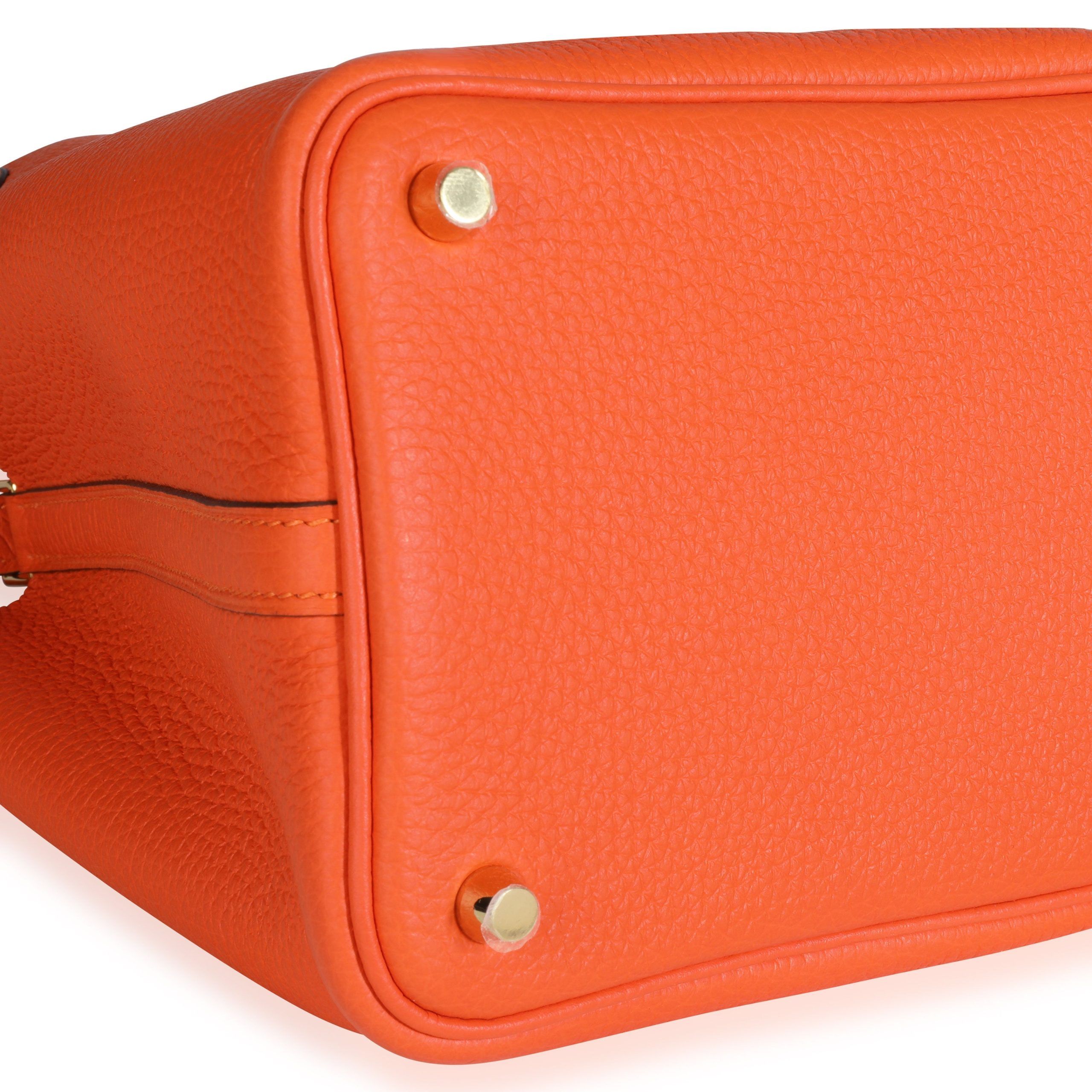 NIB Hermès Feu Clémence Leather Picotin 18 Lock GHW