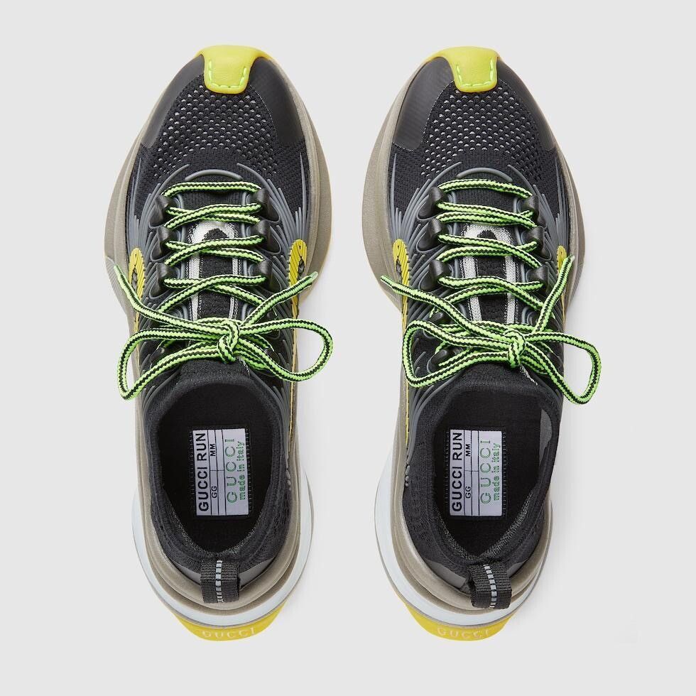 Mesh Interlocking Sneakers in Black