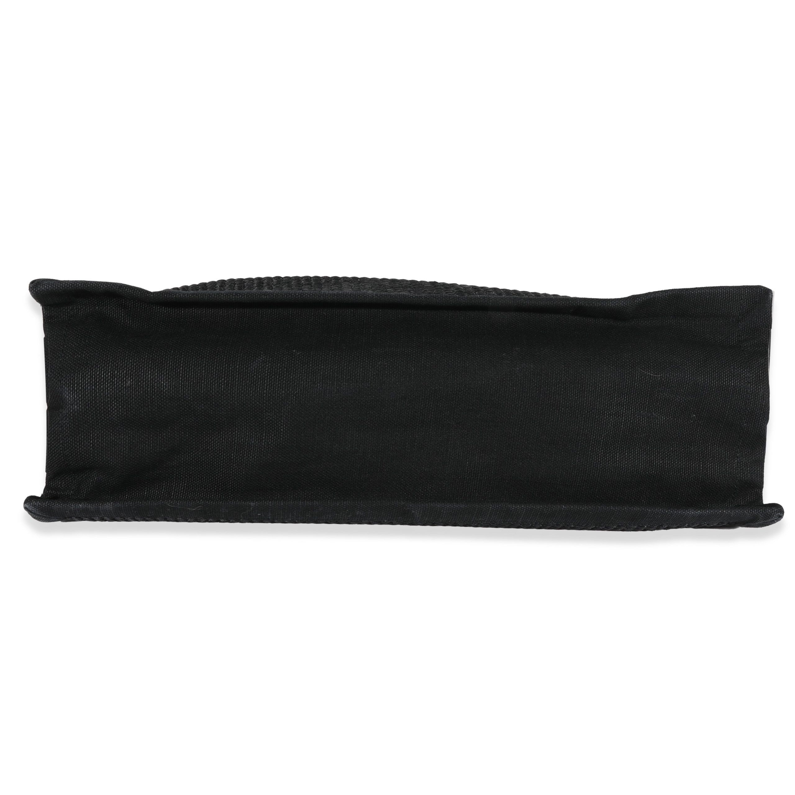 Saint Laurent Black Raffia Large Rive Gauche Tote