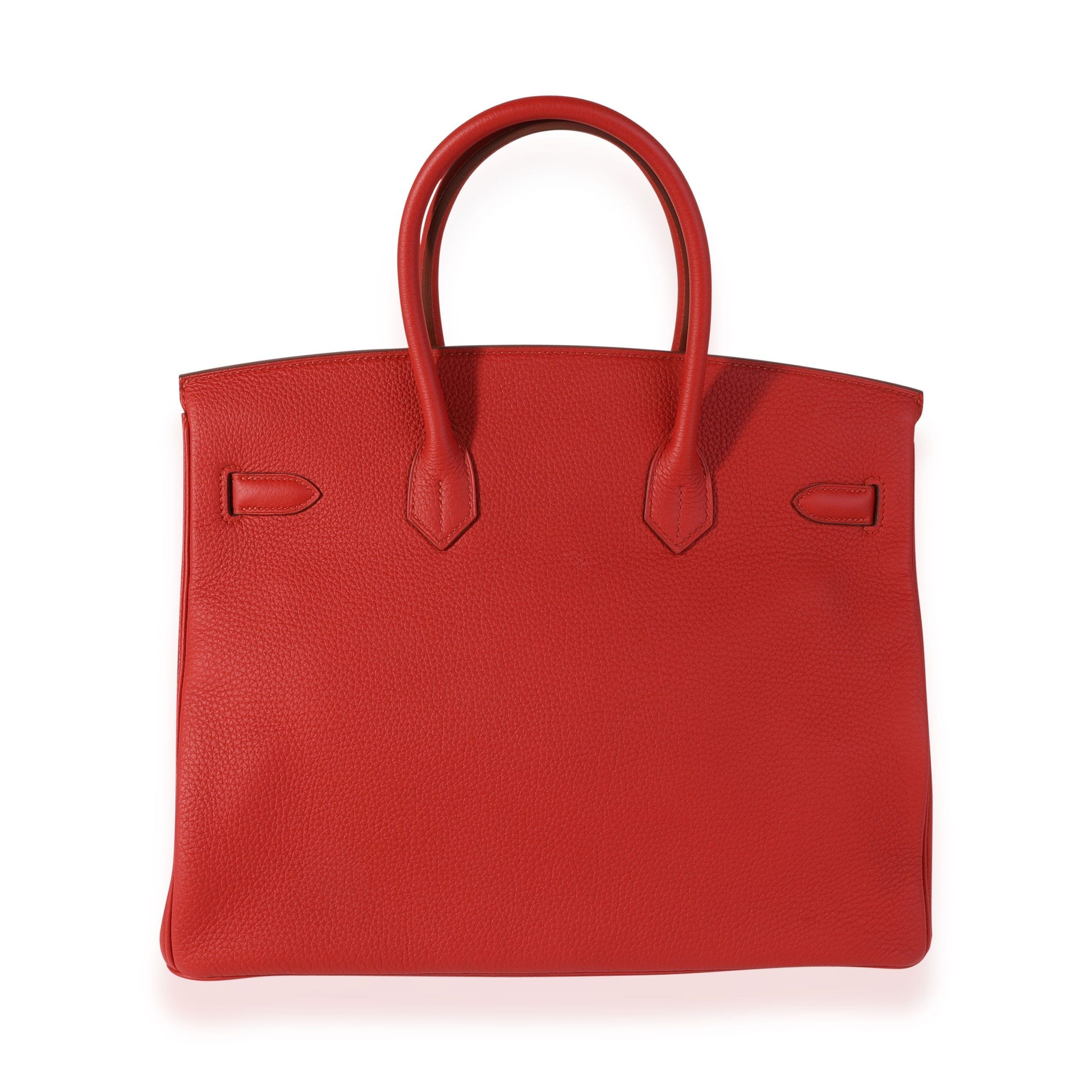 Hermès Geranium Togo Birkin 35 GHW