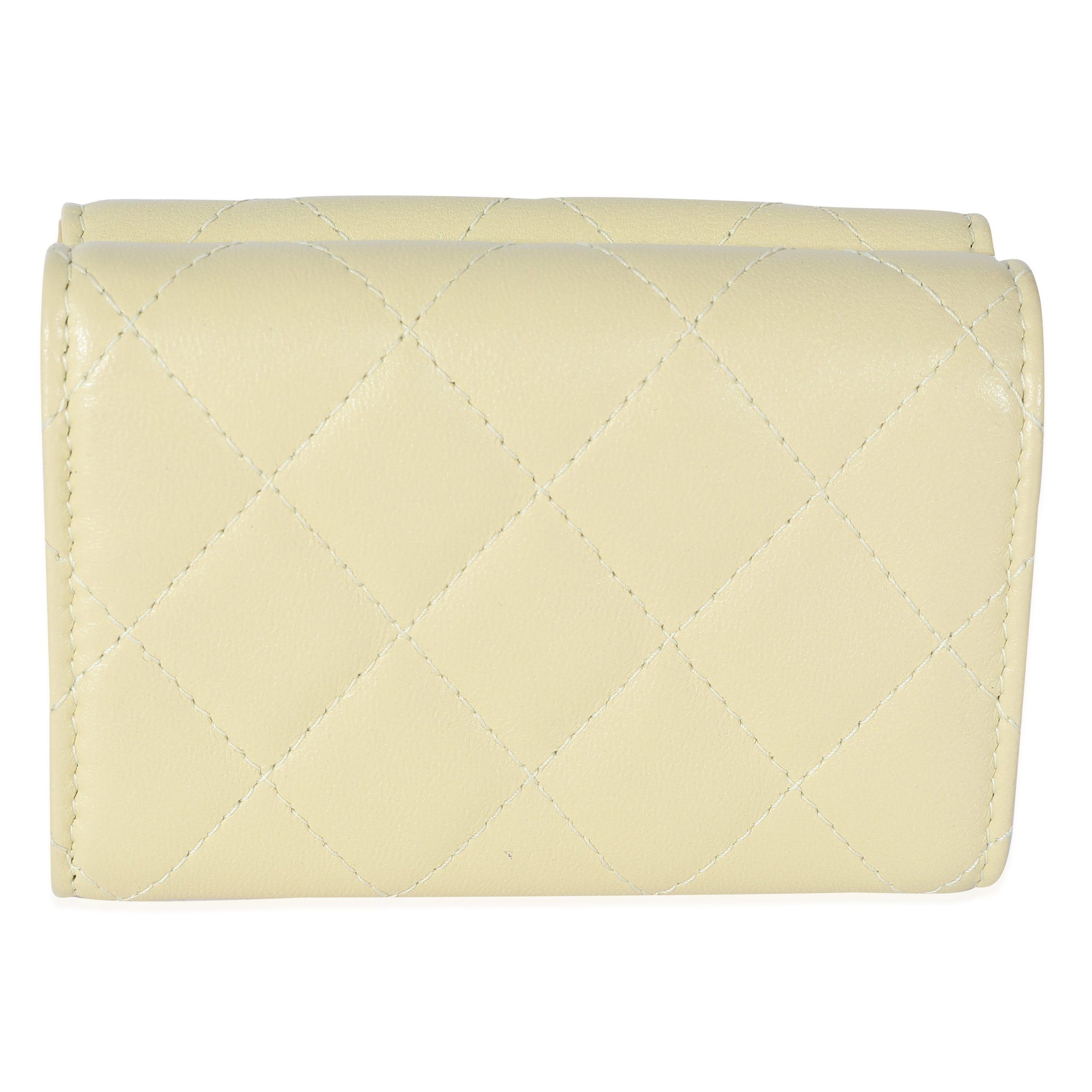 Chanel Chanel Yellow Quilted Lambskin Small Flap Wallet Size ONE SIZE - 3 Thumbnail