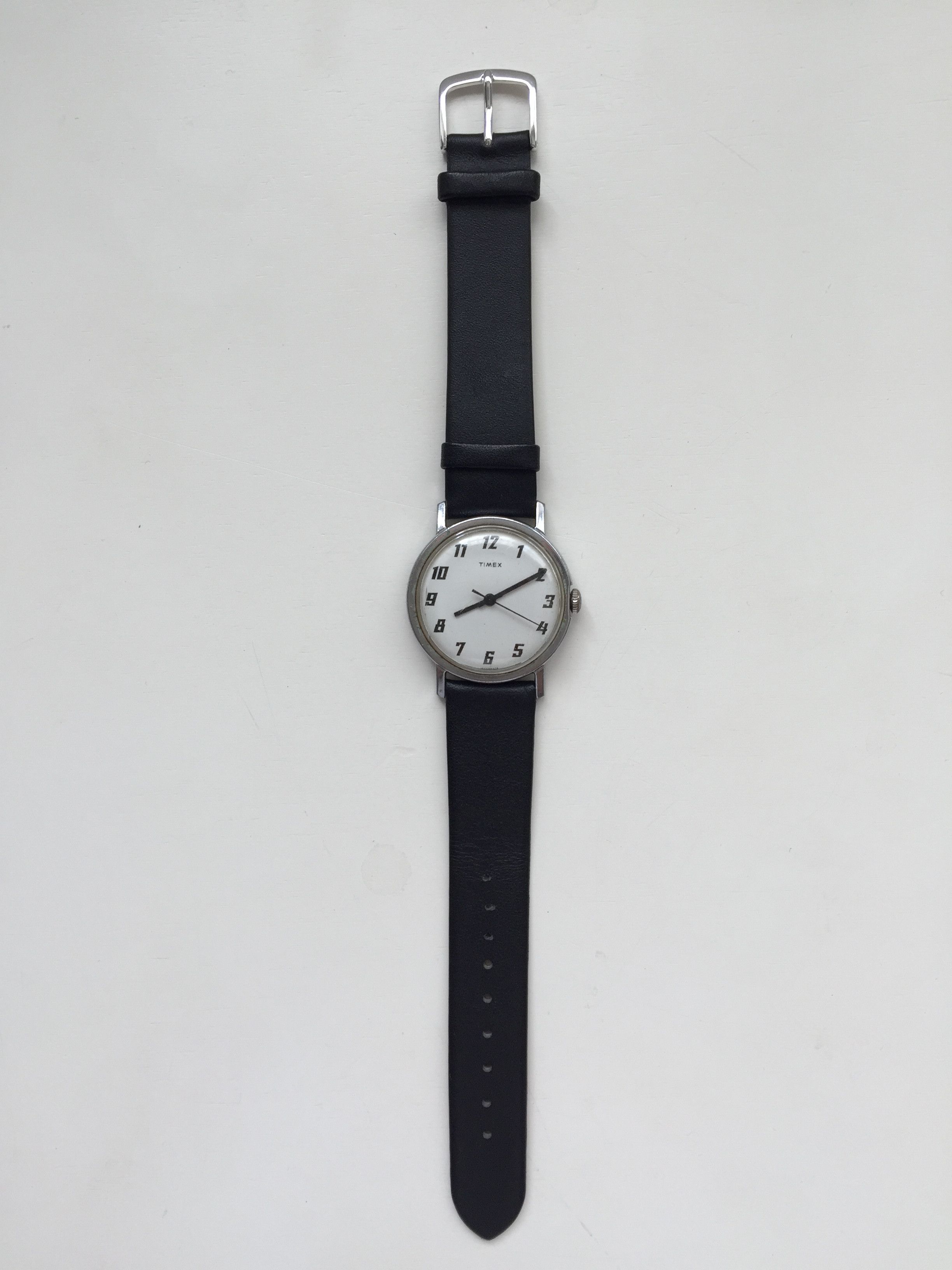 Timex VINTAGE Modern Timex Bauhaus Analog Watch Black/Metal | Grailed