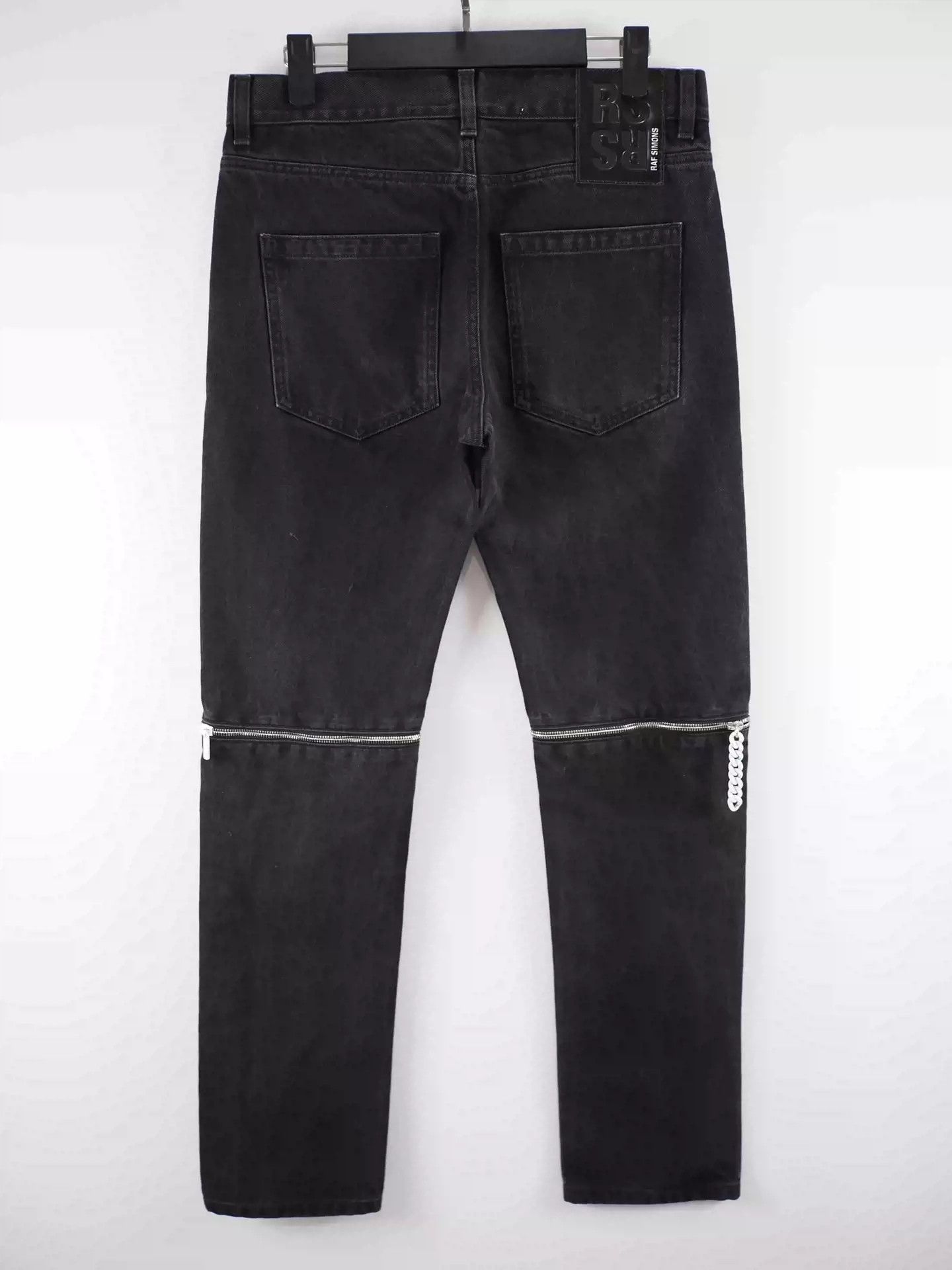Raf Simons Raf Simons 20AW black back zipper jeans | Grailed