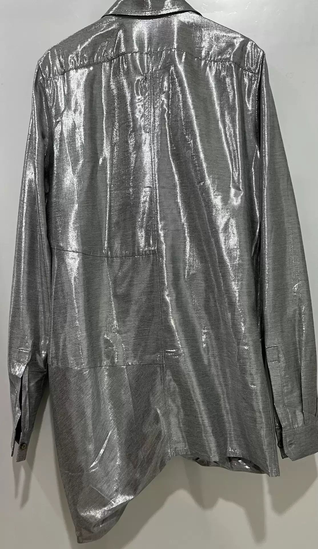 Rick Owens RICKOWENS, shiny silver coat Size US L / EU 52-54 / 3 - 3 Thumbnail