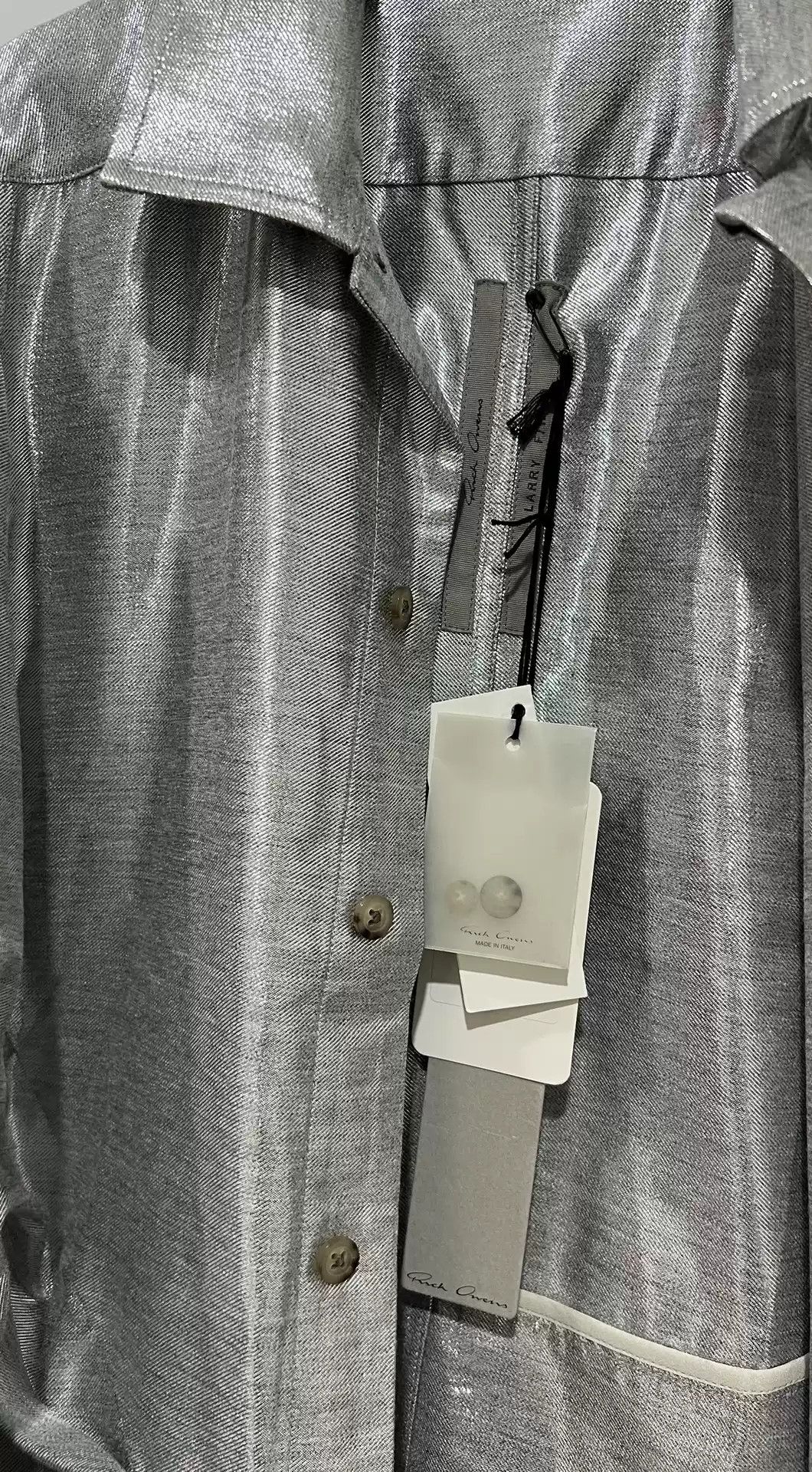Rick Owens RICKOWENS, shiny silver coat Size US L / EU 52-54 / 3 - 4 Thumbnail