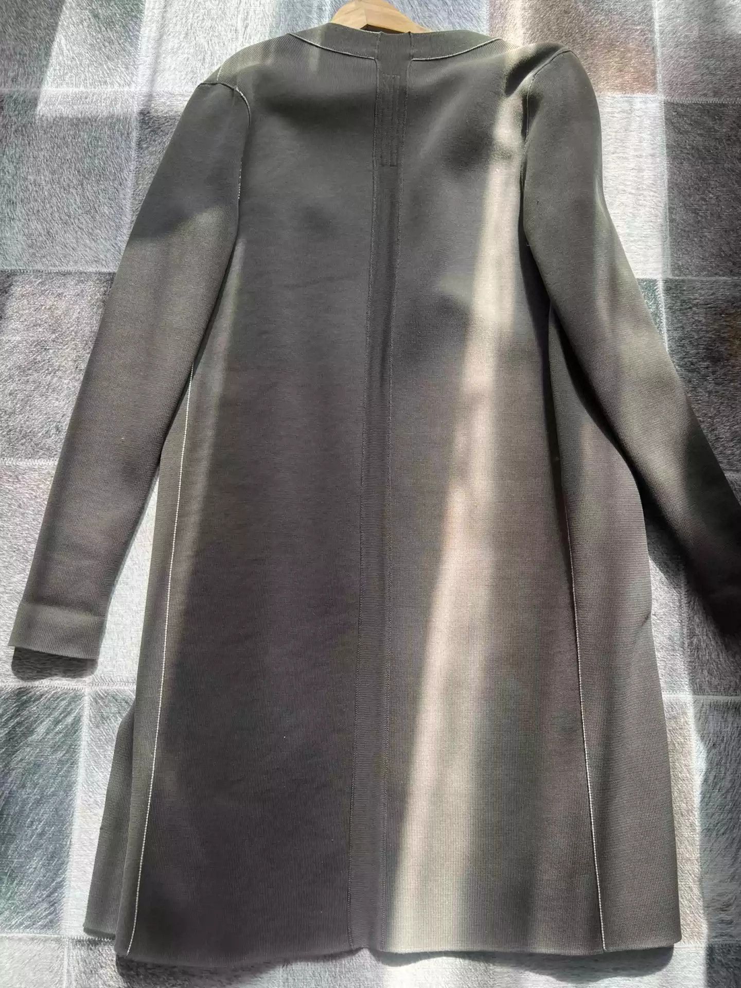 Rick Owens Rick Owens idle cashmere with green and gray knitted cardigan inside. Size US M / EU 48-50 / 2 - 5 Thumbnail