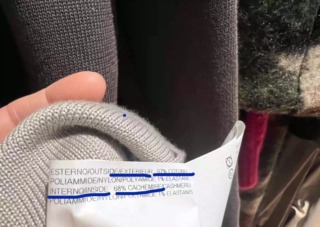 Rick Owens Rick Owens idle cashmere with green and gray knitted cardigan inside. Size US M / EU 48-50 / 2 - 8 Thumbnail