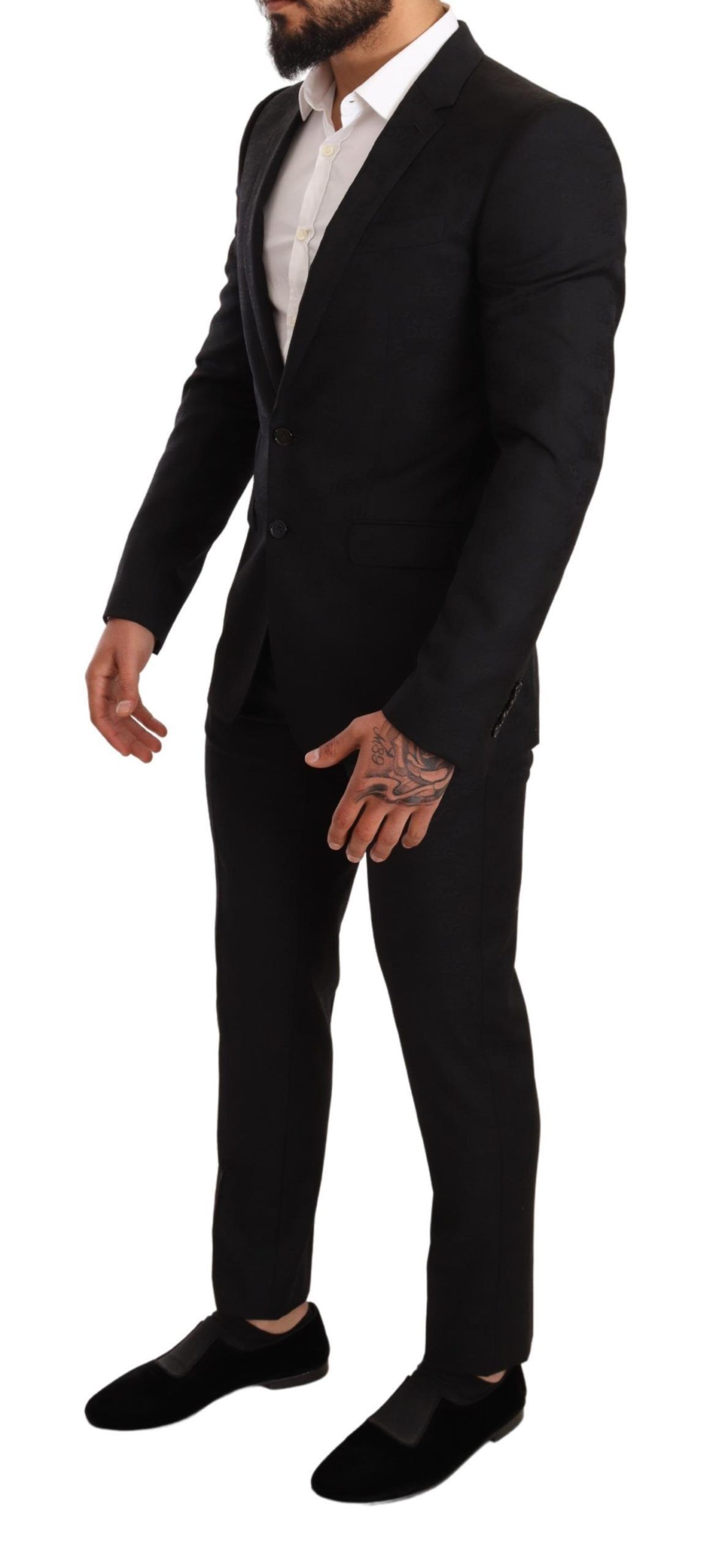 Dolce & Gabbana Black Single Breasted 2 Piece MARTINI Suit