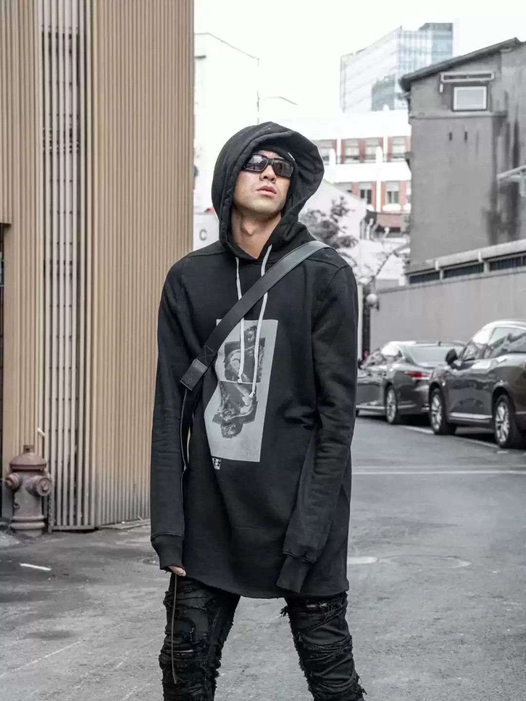 Rick Owens Rickowens Subline DRK Ribbon Printed Hoodie Hoodie Sweater Size US M / EU 48-50 / 2 - 3 Thumbnail
