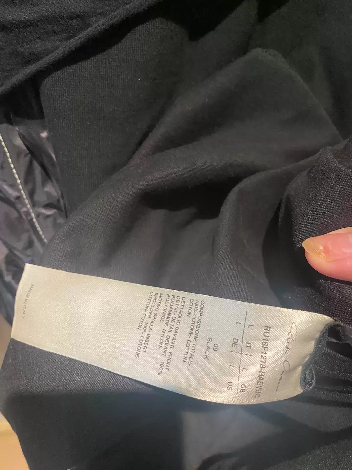 Rick Owens Rick Owens 18FW black patch stitching sweater Size US L / EU 52-54 / 3 - 5 Thumbnail