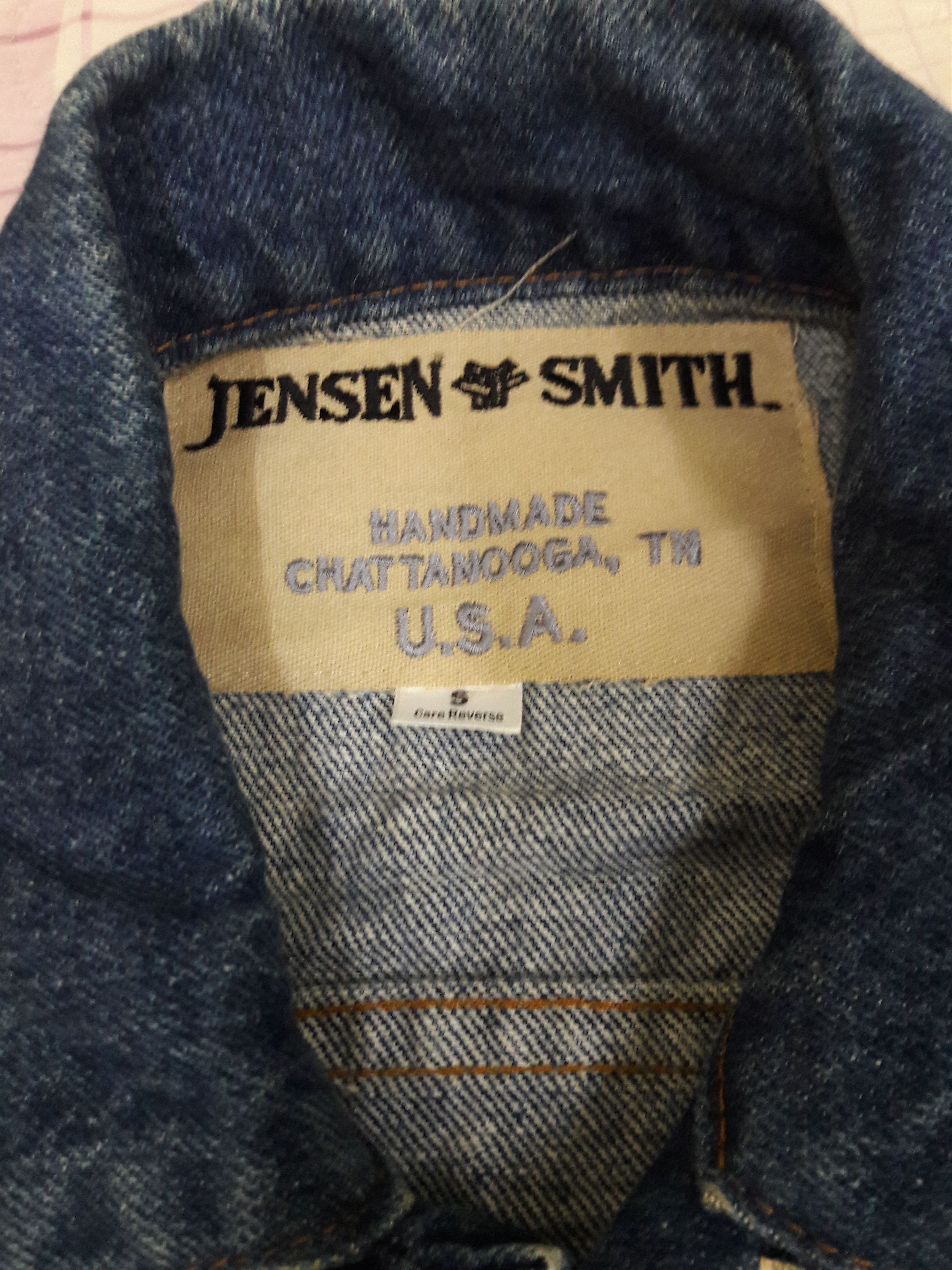 Jensen Smith Vintage store Denim Jacket Snake Skin