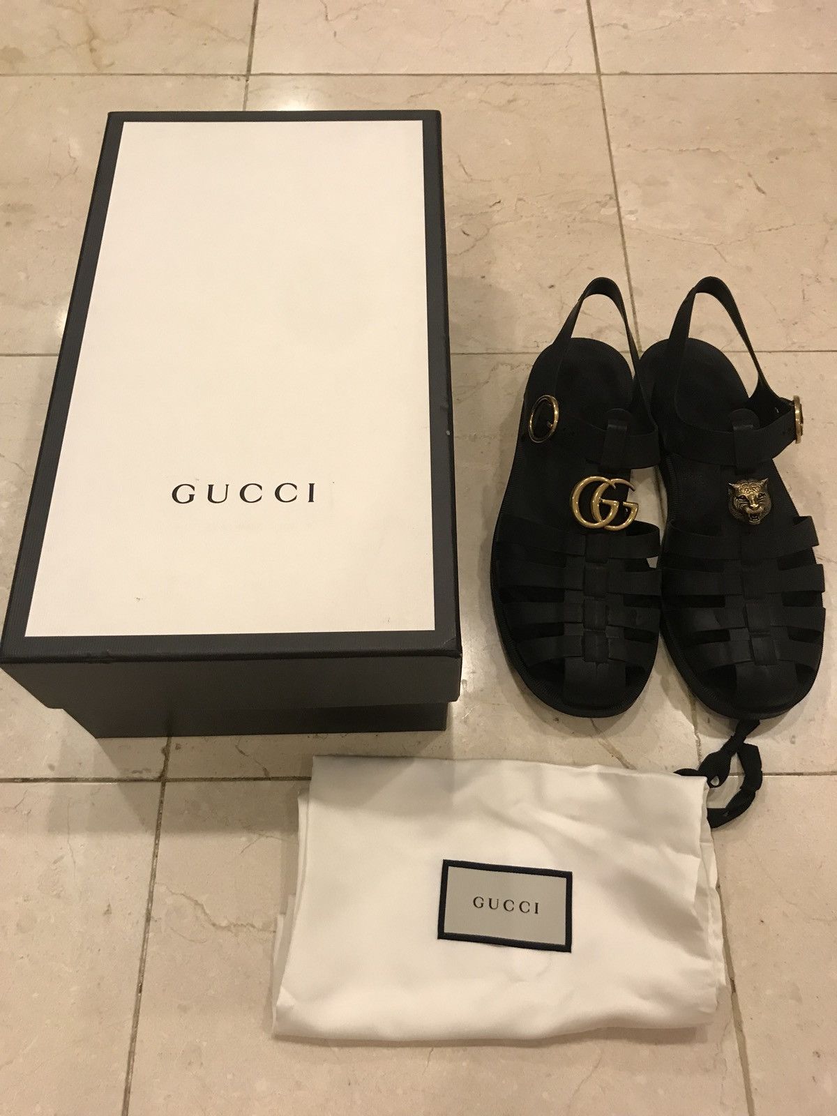 Gucci Gucci Rubber Buckle Strap Sandals | Grailed