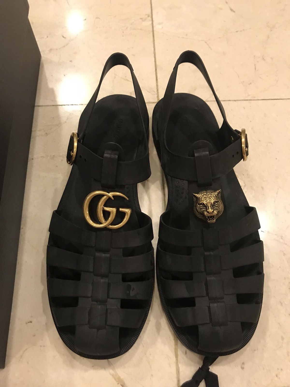 Gucci Gucci Rubber Buckle Strap Sandals | Grailed