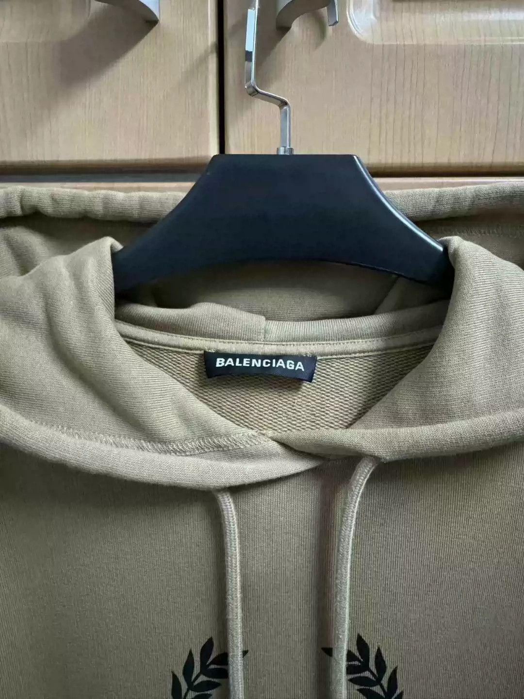 Balenciaga khaki wheat ear hoodie