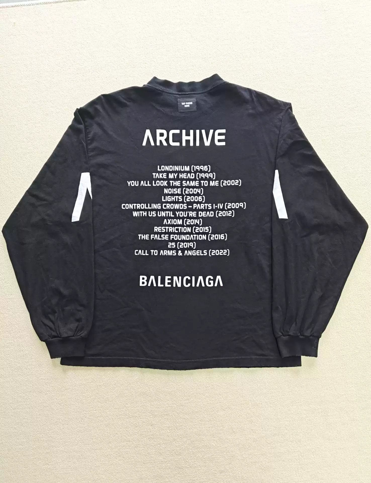 Balenciaga Balenciaga 24SS Black and White Archive Apple Music Limited Edition Music Destruction Sweater Size US M / EU 48-50 / 2 - 3 Thumbnail