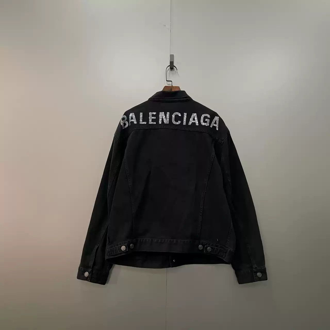 Balenciaga Back Logo Denim Jacket Balenciaga