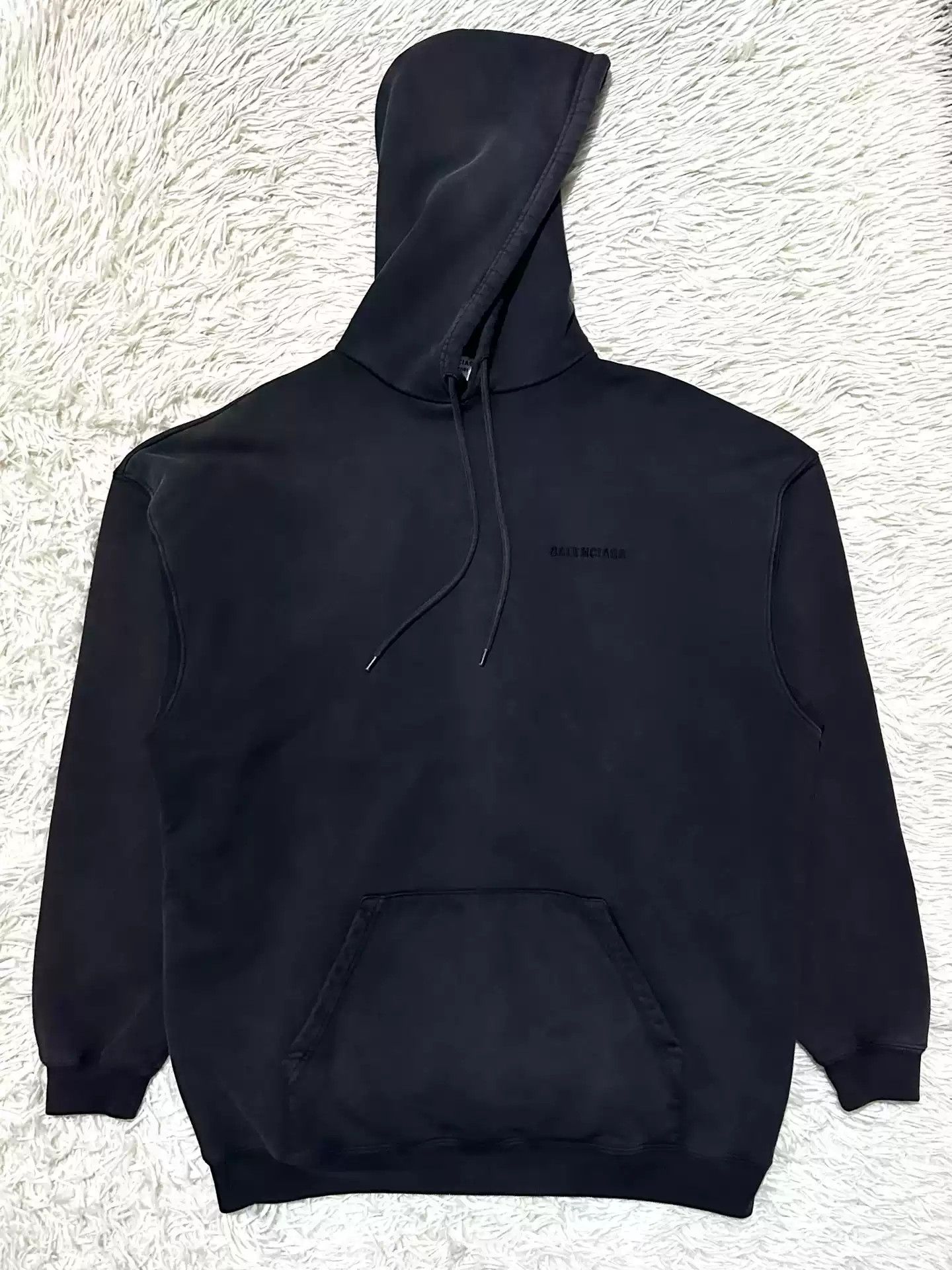 Balenciaga Balenciaga 22SS washed and distressed embroidered logo hoodie Size US M / EU 48-50 / 2 - 3 Thumbnail