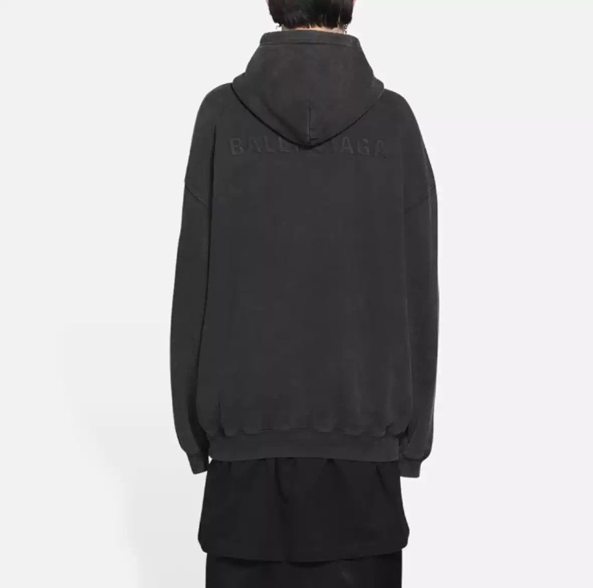 Balenciaga Balenciaga 22SS washed and distressed embroidered logo hoodie Size US M / EU 48-50 / 2 - 2 Thumbnail